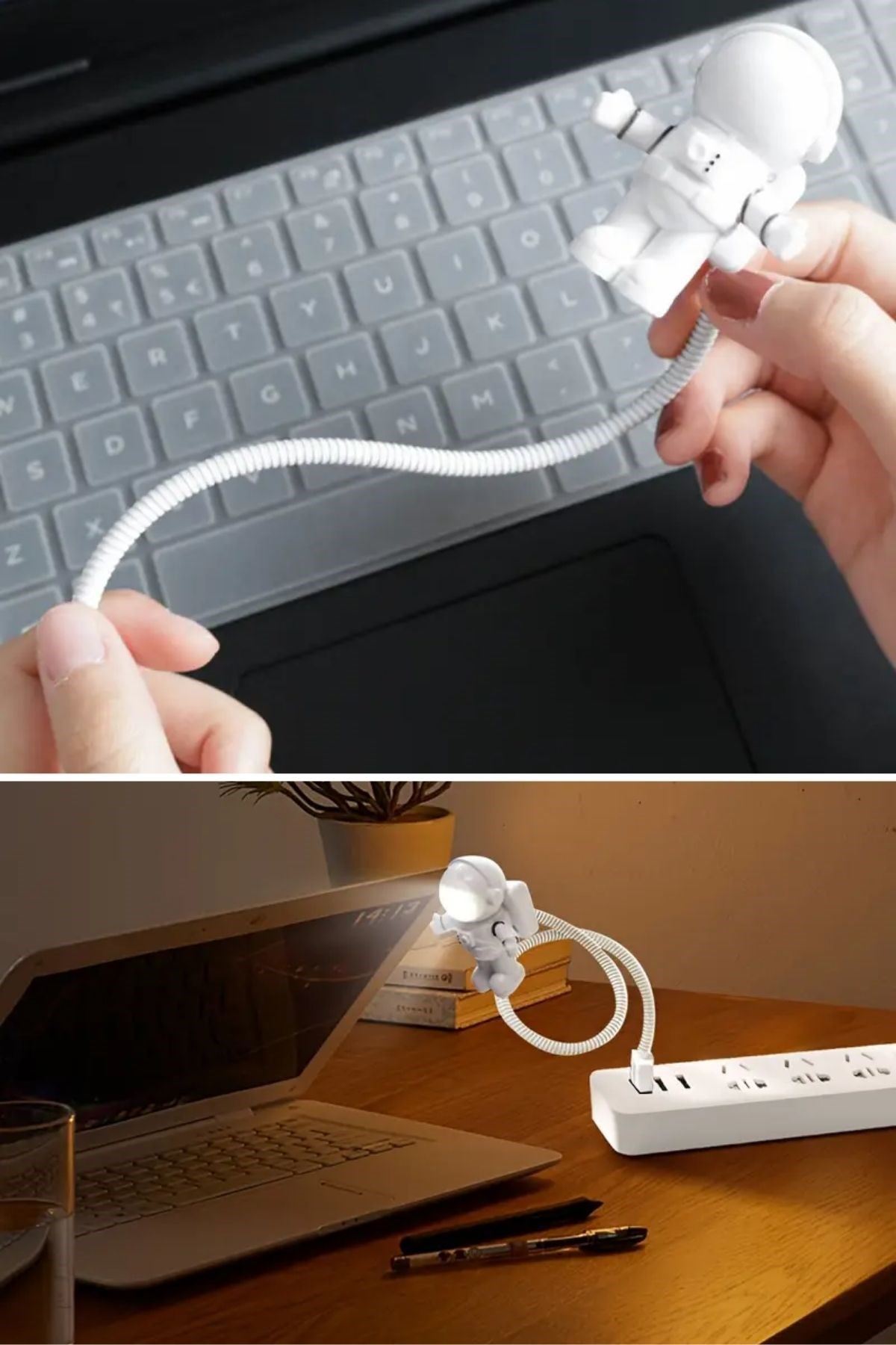 TBL Dekor® USB Astronot Gece Lambası, Masa Lambası, Kitap Okuma Lambası Işığı