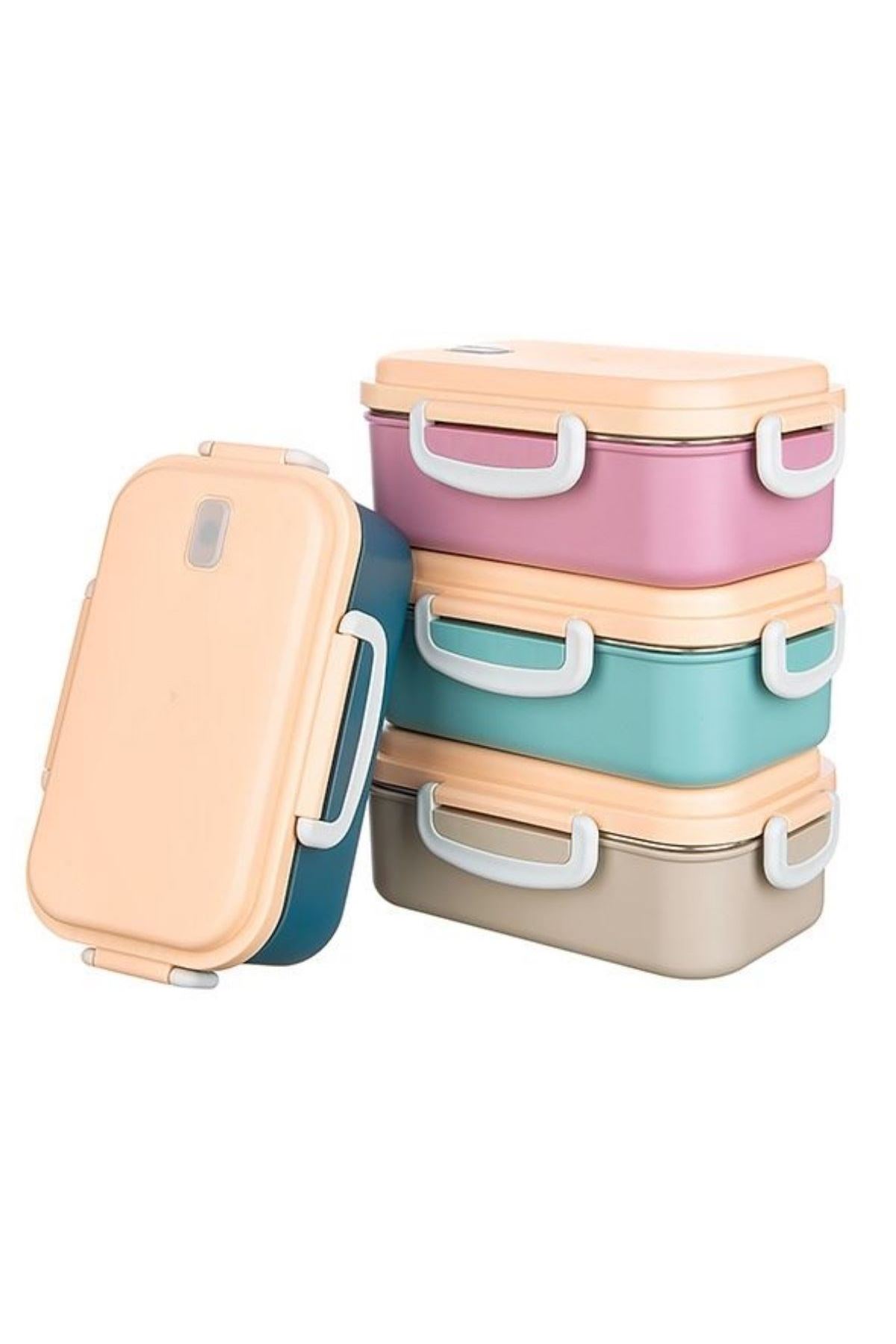 TBL Dekor® 2 Bölmeli 150-300 Ml Paslanmaz Çelik Yemek Kabı Beslenme Kabı Yiyecek Saklama Kabı