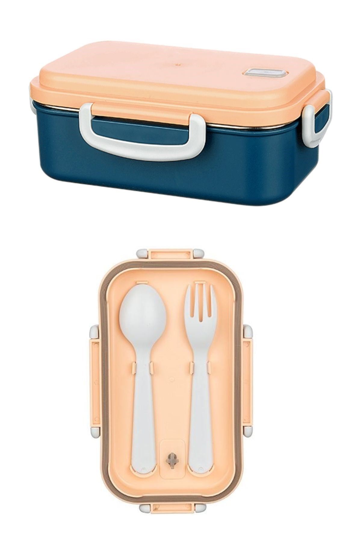 TBL Dekor® 2 Bölmeli 150-300 Ml Paslanmaz Çelik Yemek Kabı Beslenme Kabı Yiyecek Saklama Kabı