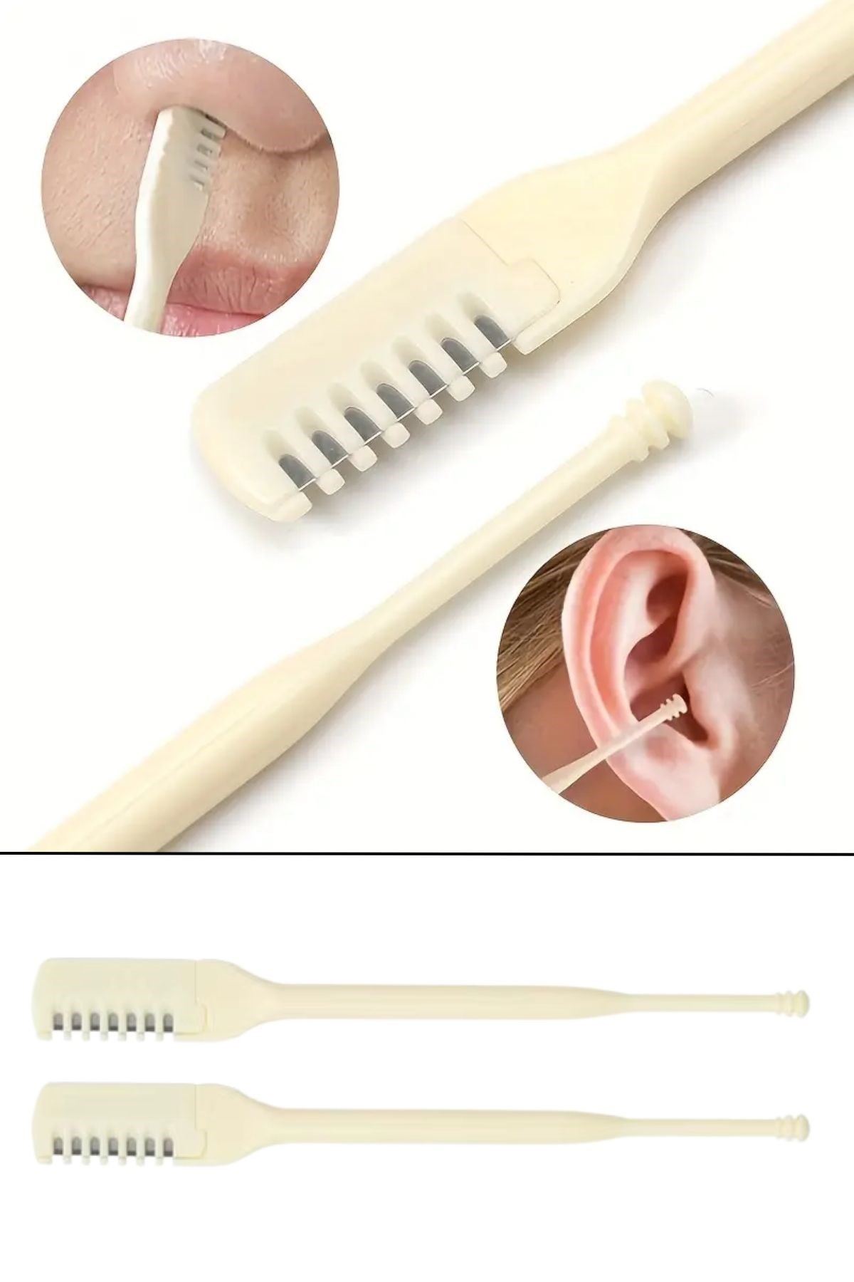 TBL Dekor® 2'Si Bir Arada 2 Parça Kutulu Burun Kıl Alma ve Kulak Temizleme Aparatı