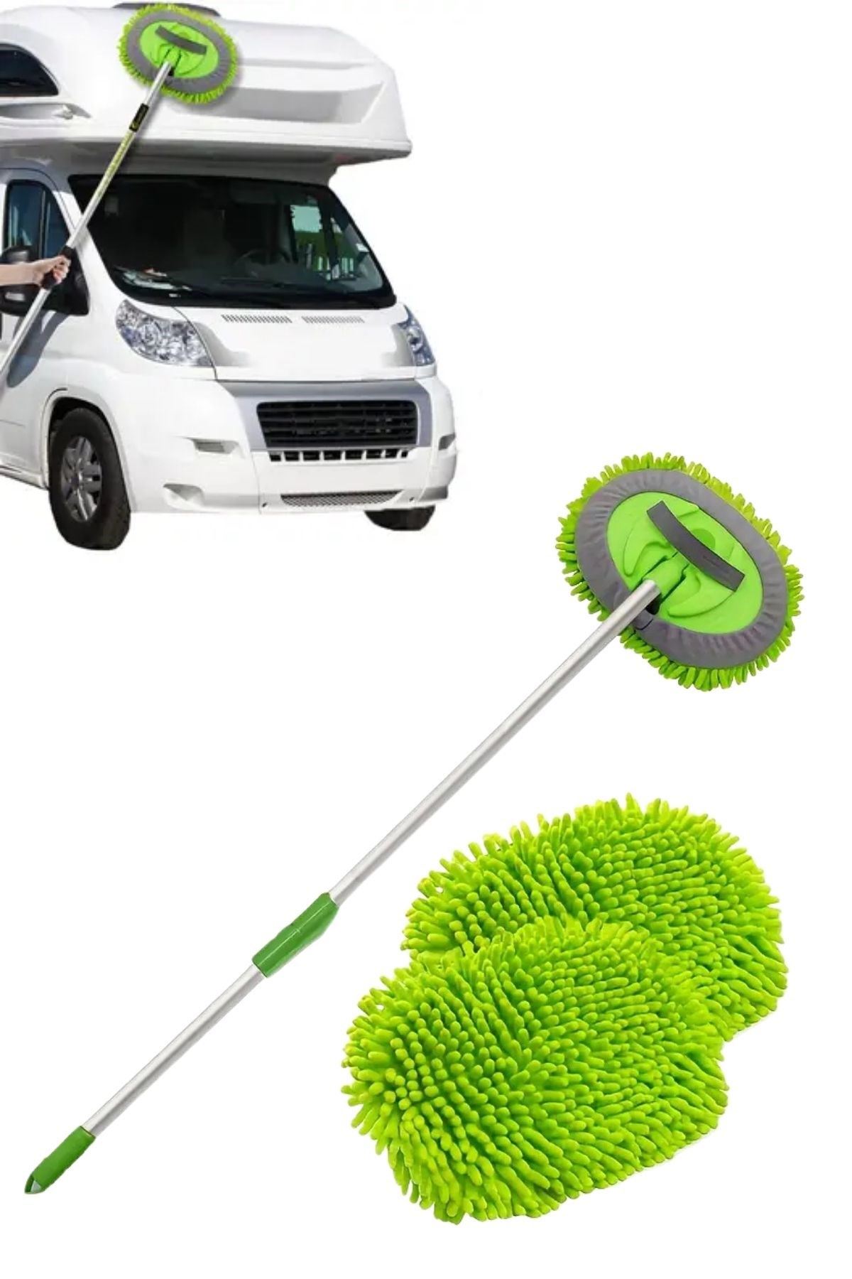 TBL Dekor® Yedek Mikrofiber Bezli Oto Yıkama Mop Seti