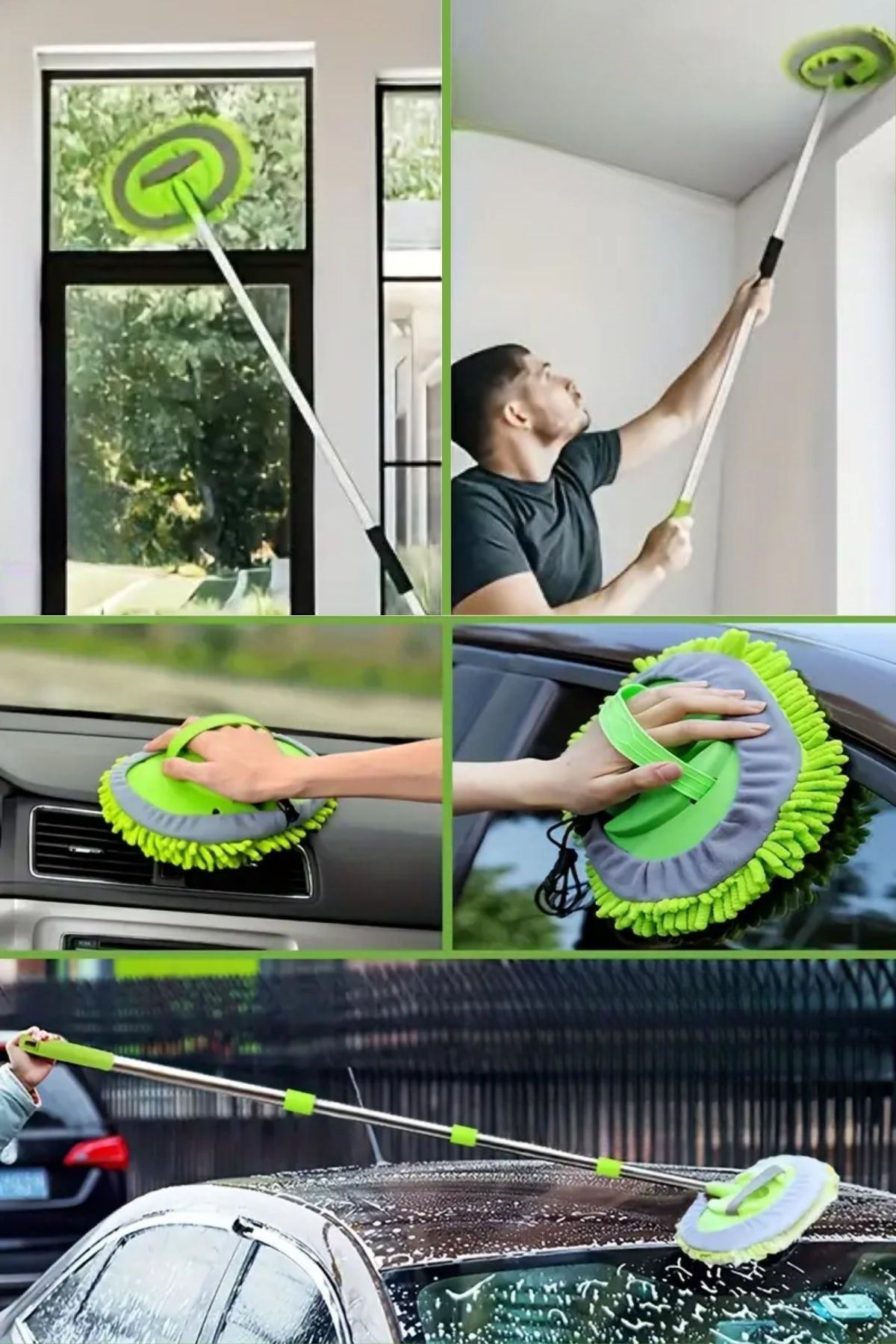 TBL Dekor® Yedek Mikrofiber Bezli Oto Yıkama Mop Seti