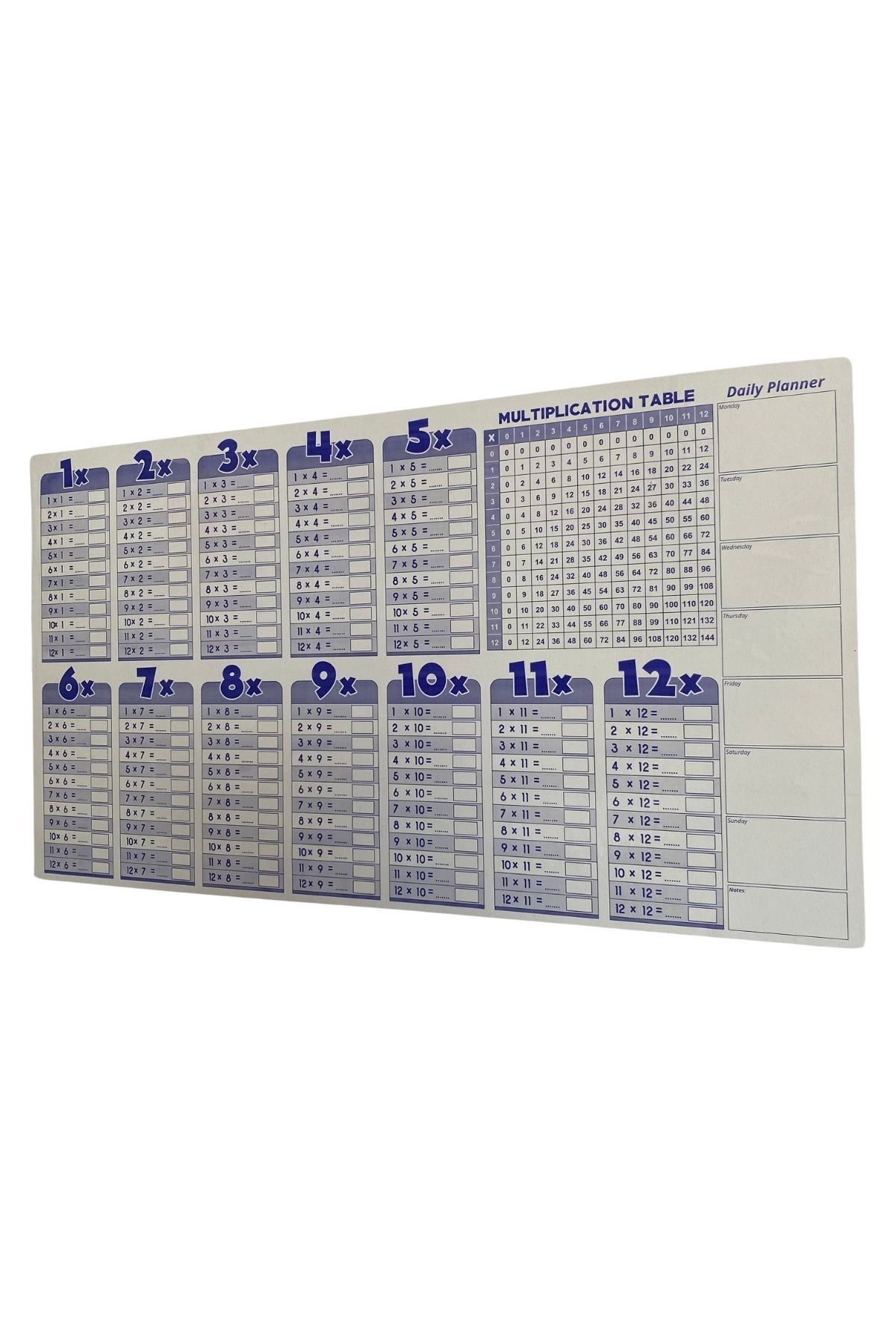TBL Dekor® Statik Akıllı Kağıt Ingilizce Çarpım Tablosu 100x56 Cm