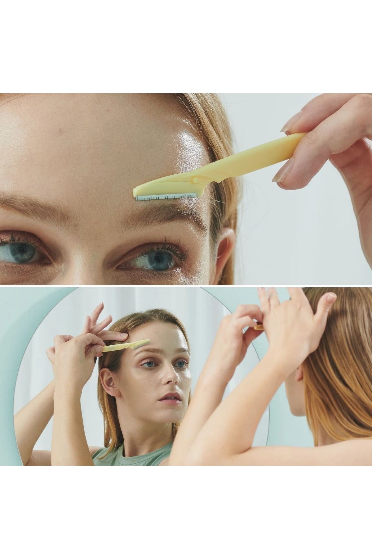 TBL Dekor® 3’lü Kadın Kaş Usturası Seti – Hassas Ciltler İçin Güvenli Yüz Tüy Temizleme Bıçağı
