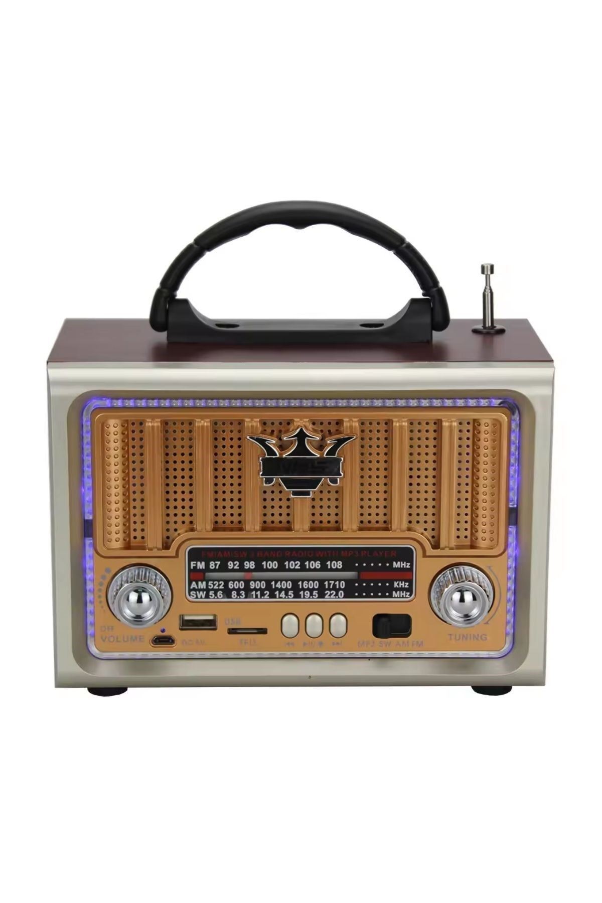 TBL Dekor® Taşınabilir Klasik AM/FM/SW  Retro Nostaljik Radyo