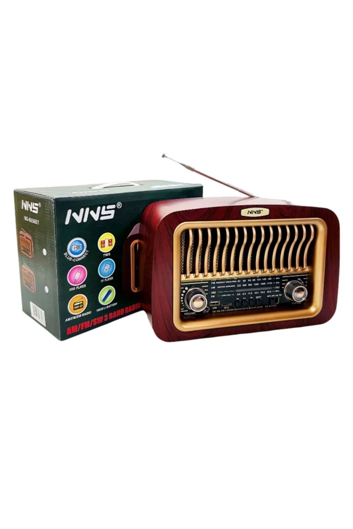 TBL Dekor® Taşınabilir Klasik AM/FM/SW Transistör Retro Nostaljik Radyo USB Şarjlı