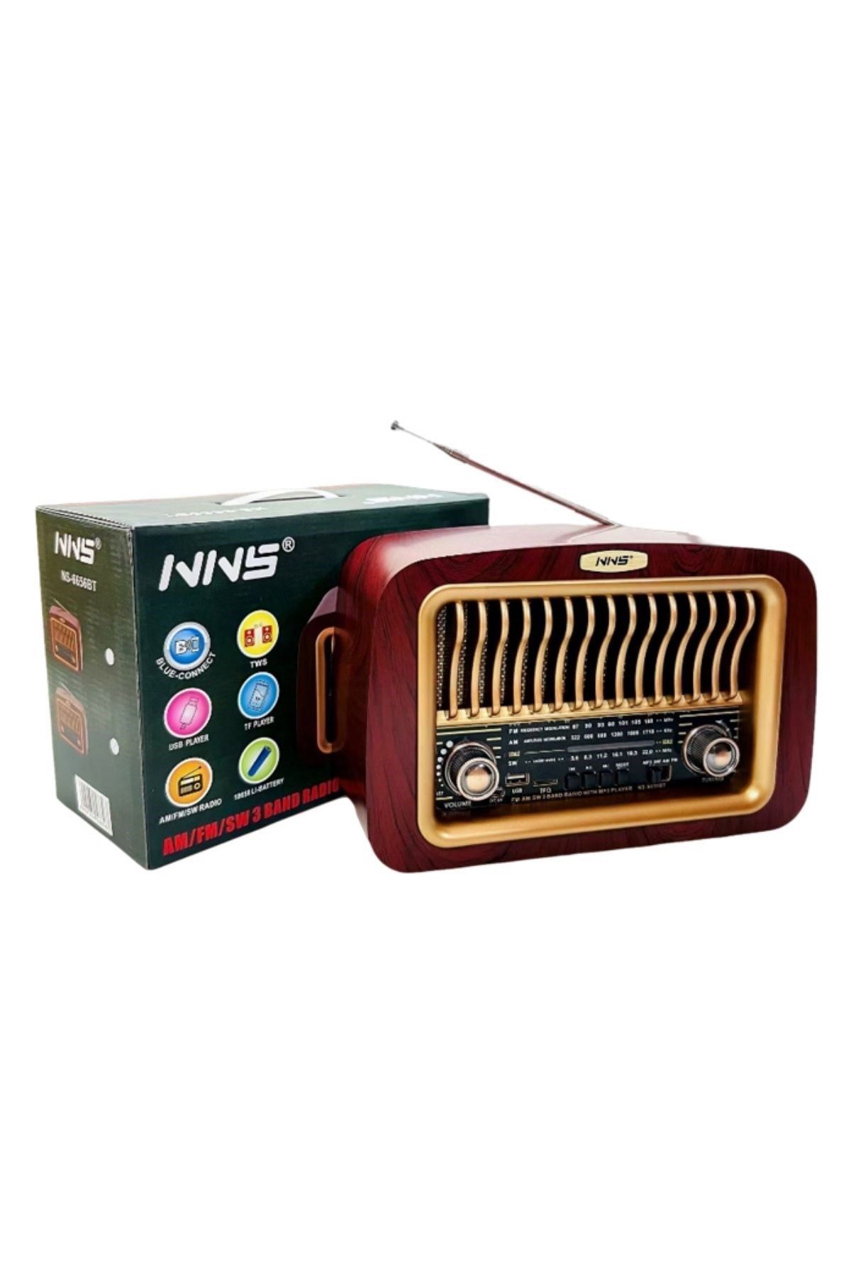 TBL Dekor® Taşınabilir Klasik AM/FM/SW Transistör Retro Nostaljik Radyo USB Şarjlı