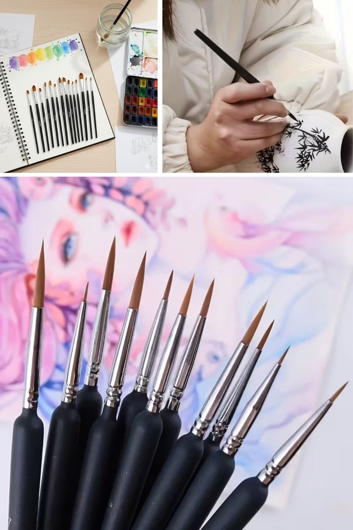 TBL Dekor®10 Adet Hobi ve Araba Rötüş Fırça Seti – İnce Detay Boyama, Model Yapımı ve Araç Çizik Giderme İçin Çok Amaçlı Fırça Takımı