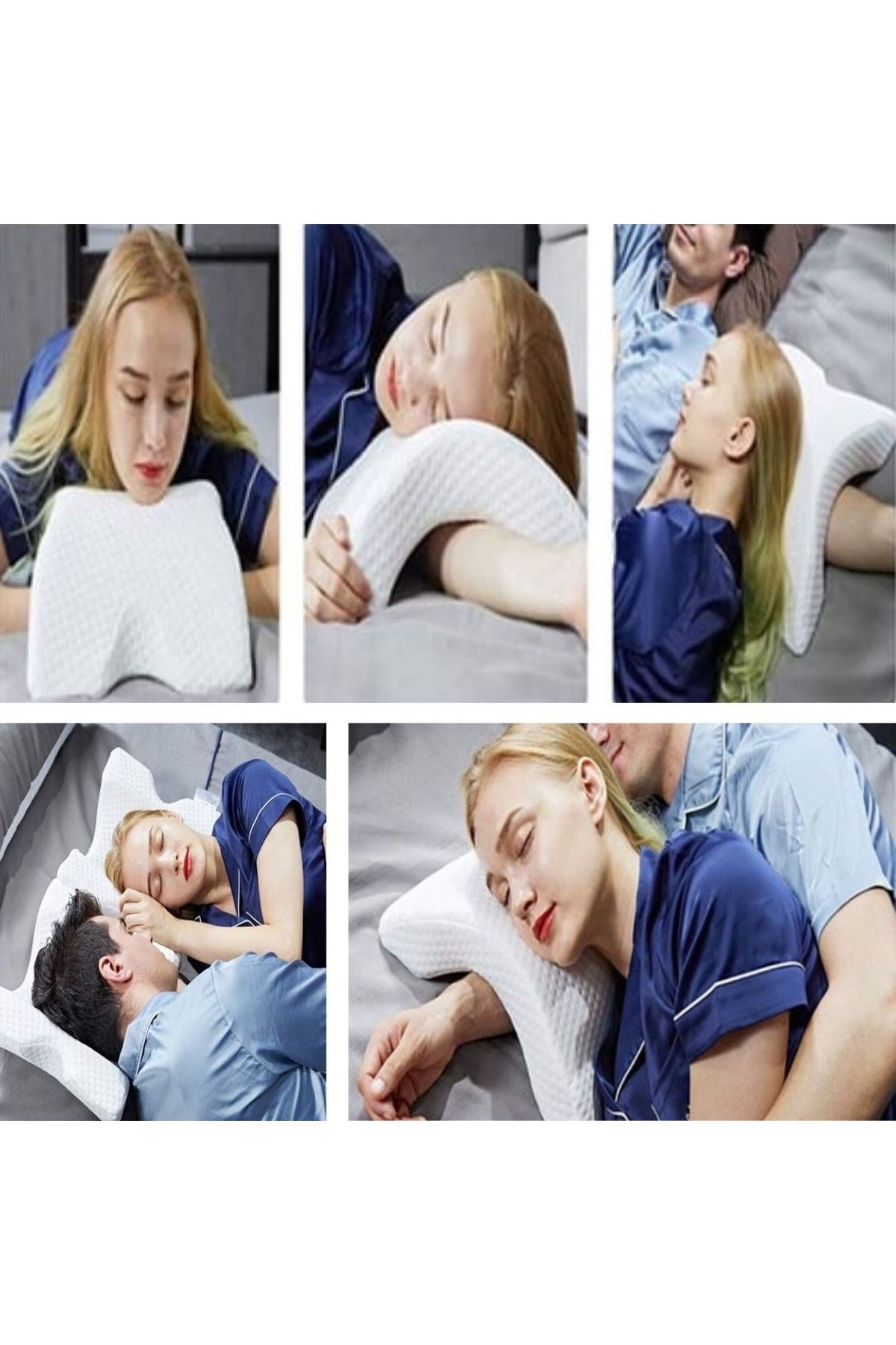 TBL Dekor® % 100 Visco Kavisli Ortopedik Yıkanabilir Kumaş Kılıflı Bel Boyun Bacak Ağrıları İçin Yastık