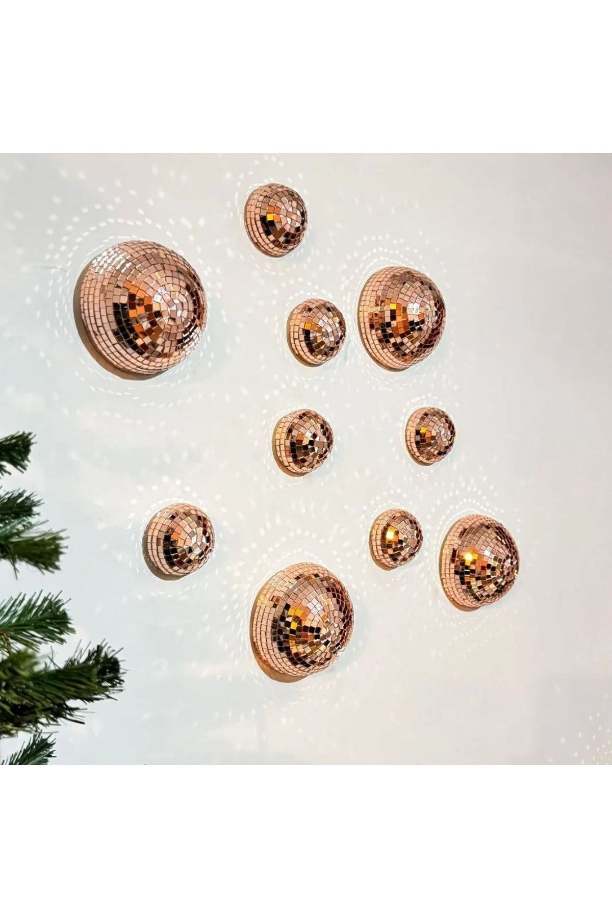 TBL Dekor® Kare Bronz Cam Mozaik Fayans Çıkartmaları El İşi Kare Cam Fayans Kendinden Yapışkanlı Aynalı Dekor Panel 30x30 Cm