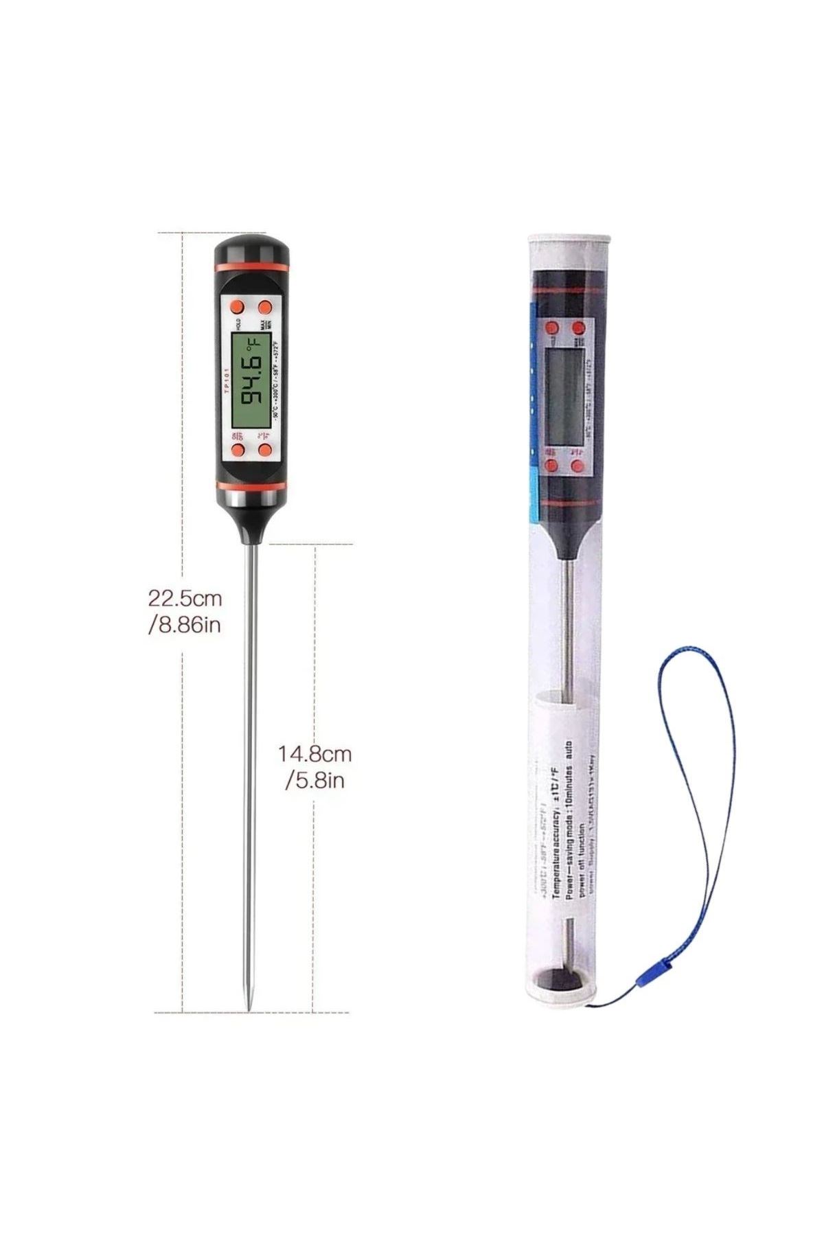 TBL Dekor® Dijital Gıda Termometresi Süt,Et,Yoğurt Mayalama,Mama Derecesi Ölçer Gıda Termometresi
