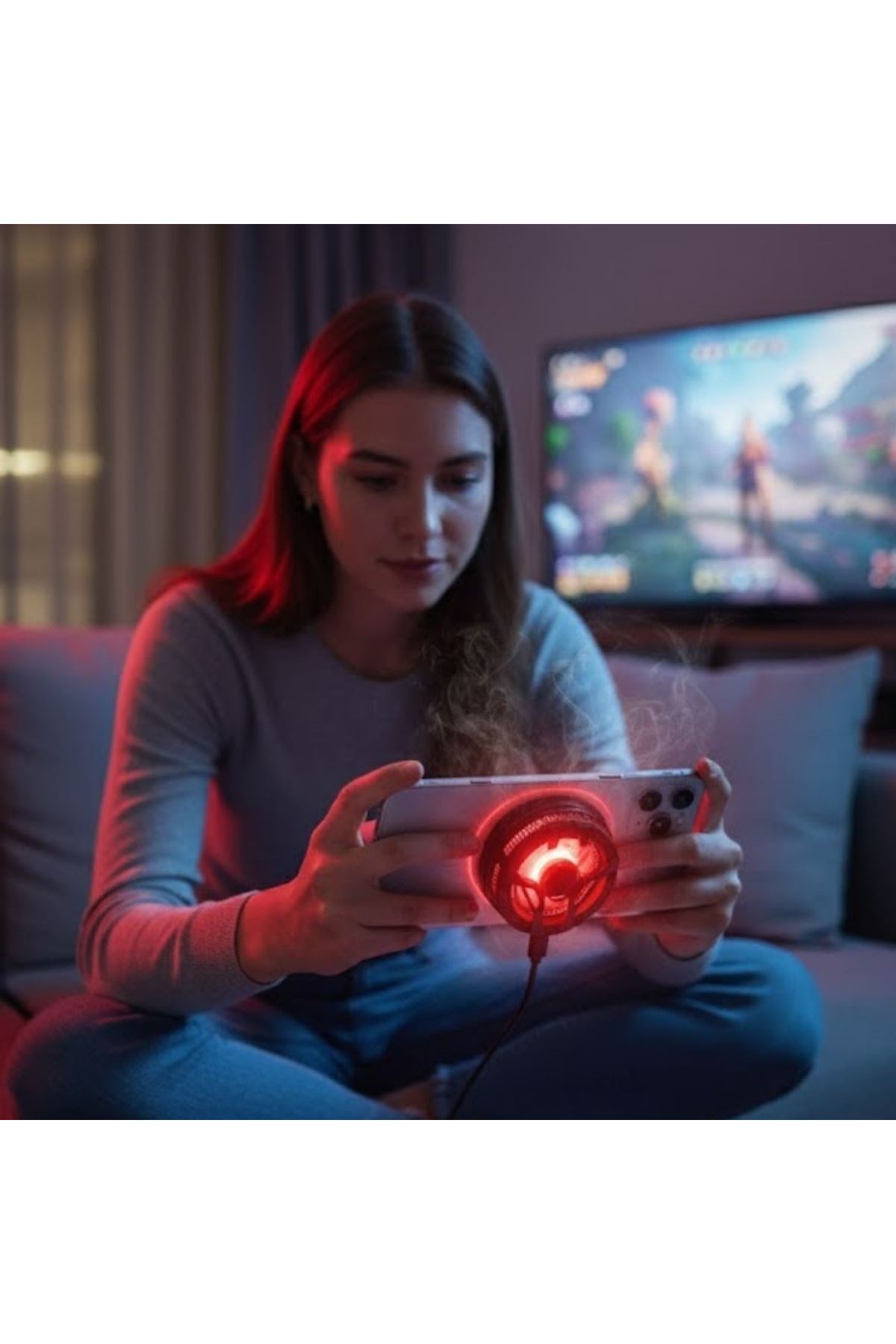 TBL Dekor® Manyetik Telefon ve Tablet Soğutucu – Güçlü Sessiz Fanlı, Hızlı Isı Dağıtıcı Mobil Cihaz Soğutma Aparatı S25 Radiator