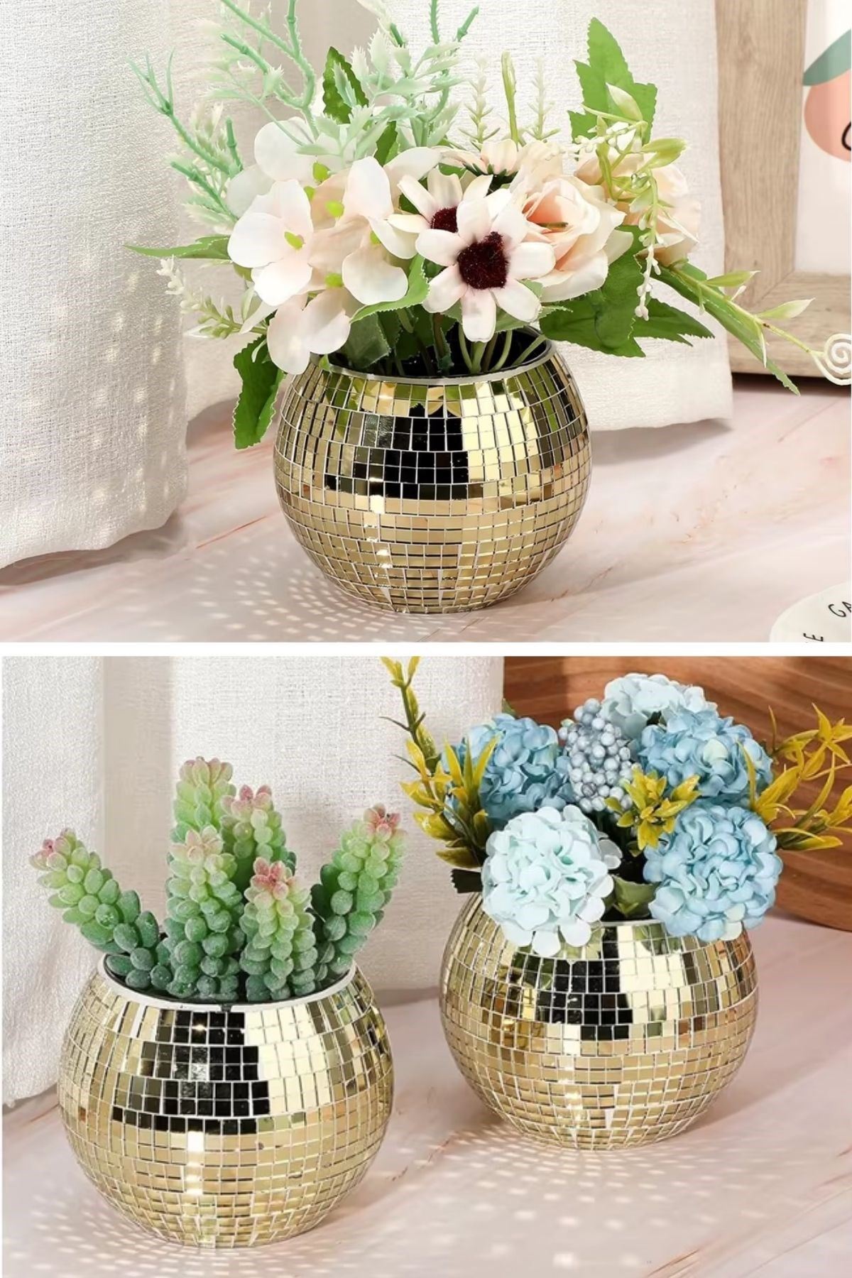 TBL Dekor® Kare Gold Cam Mozaik Fayans Çıkartmaları El İşi Kare Cam Fayans Kendinden Yapışkanlı Aynalı Dekor Panel 30x30 Cm