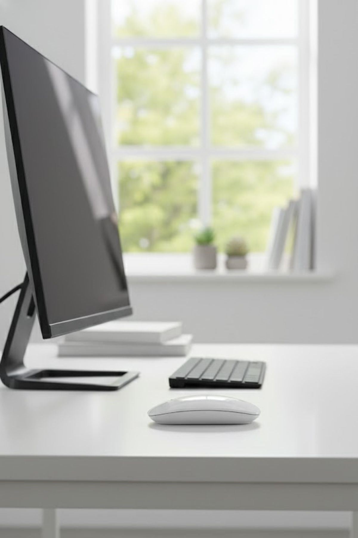 TBL Dekor® Beyaz Renkli Ergonomik Sessiz Kablosuz Mouse – USB Alıcılı, Ofis ve Oyun İçin Konforlu Bilgisayar Faresi MS6310