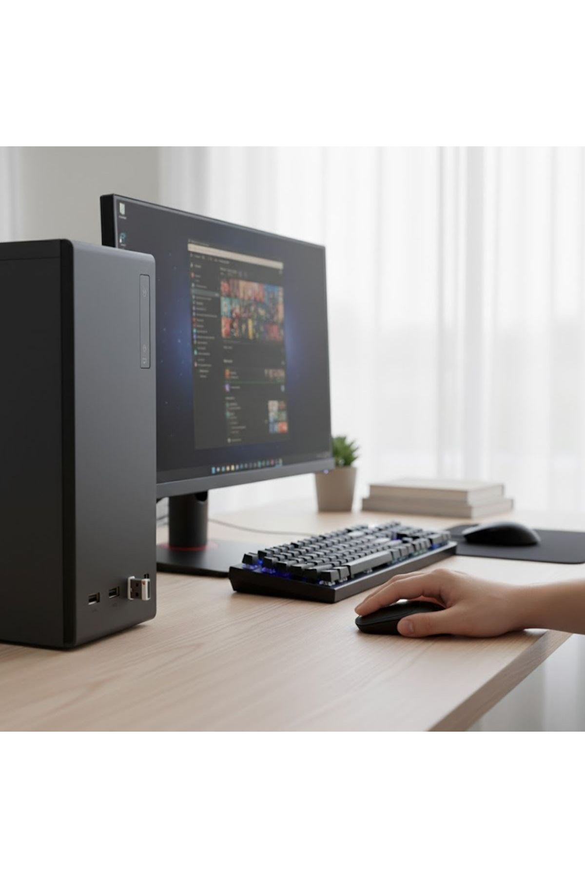 TBL Dekor® Siyah Renkli Ergonomik Sessiz Kablosuz Mouse – USB Alıcılı, Ofis ve Oyun İçin Konforlu Bilgisayar Faresi MS6310