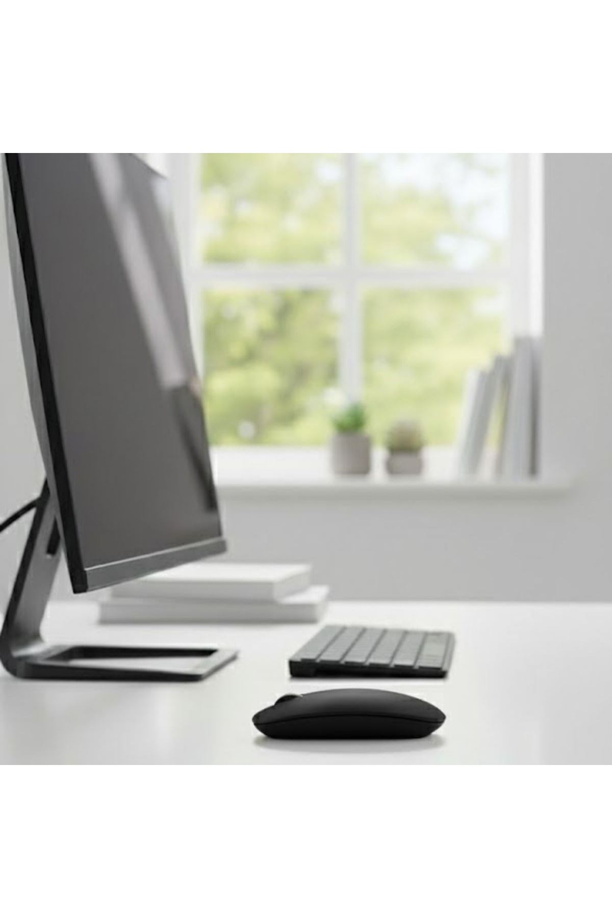 TBL Dekor® Siyah Renkli Ergonomik Sessiz Kablosuz Mouse – USB Alıcılı, Ofis ve Oyun İçin Konforlu Bilgisayar Faresi MS6310