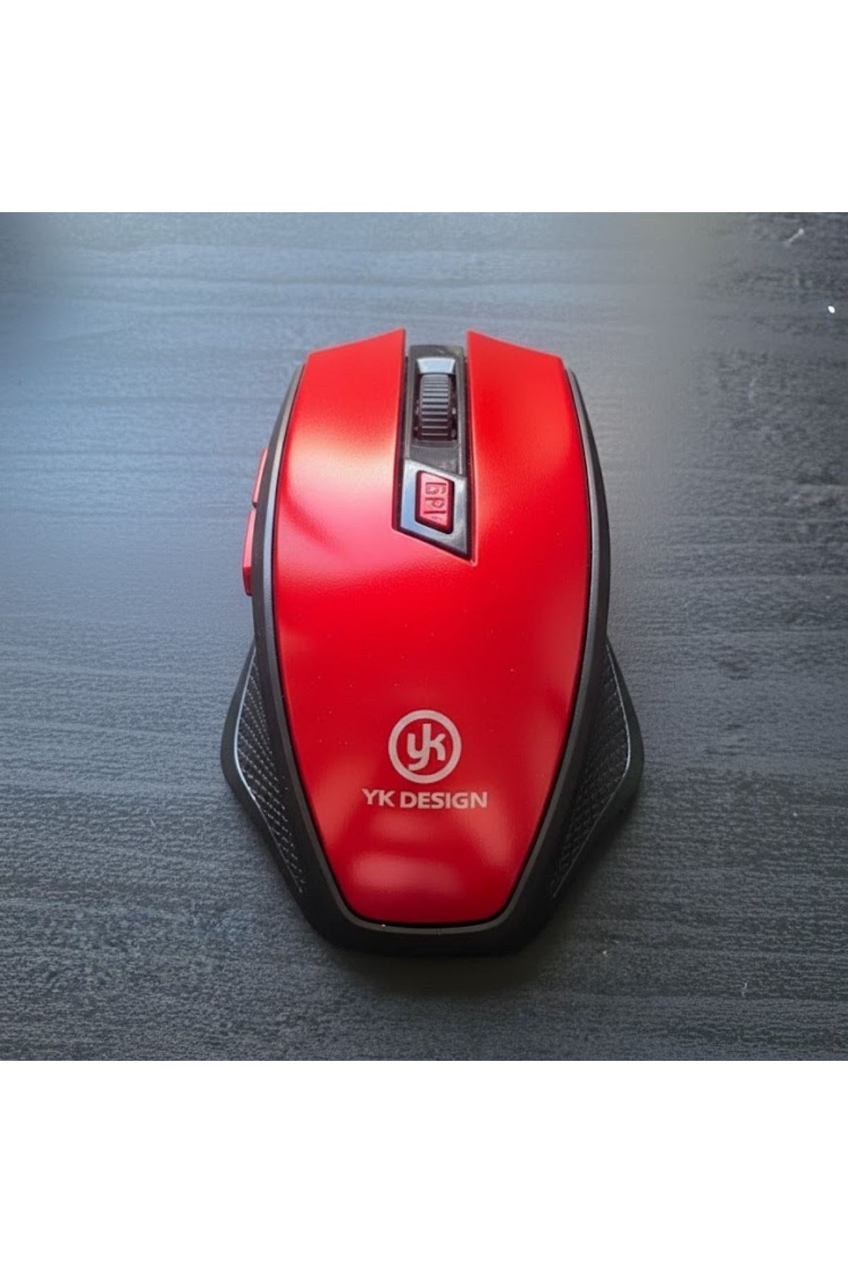 TBL Dekor® Kırmızı Renkli Baş Parmak Destekli Ergonomik Sessiz Kablosuz Mouse – USB Alıcılı, Ofis ve Oyun İçin Konforlu Bilgisayar Faresi MS6300