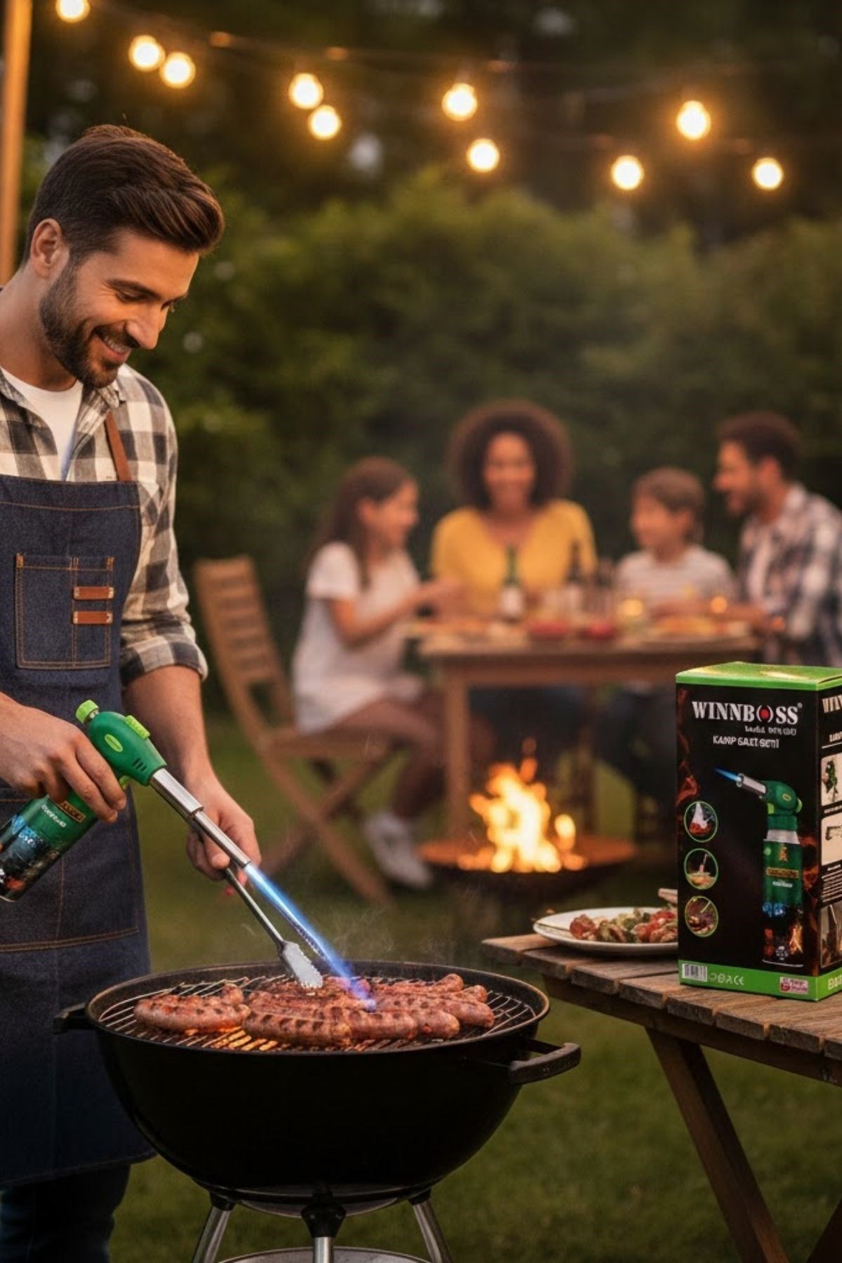 TBL Dekor® Outdoor Kamp, Piknik ve Tamir İşleri İçin Kamp Gazı Seti – Taşınabilir Pürmüz Alev Tabancası ve Yüksek Performanslı Gaz Kartuşu