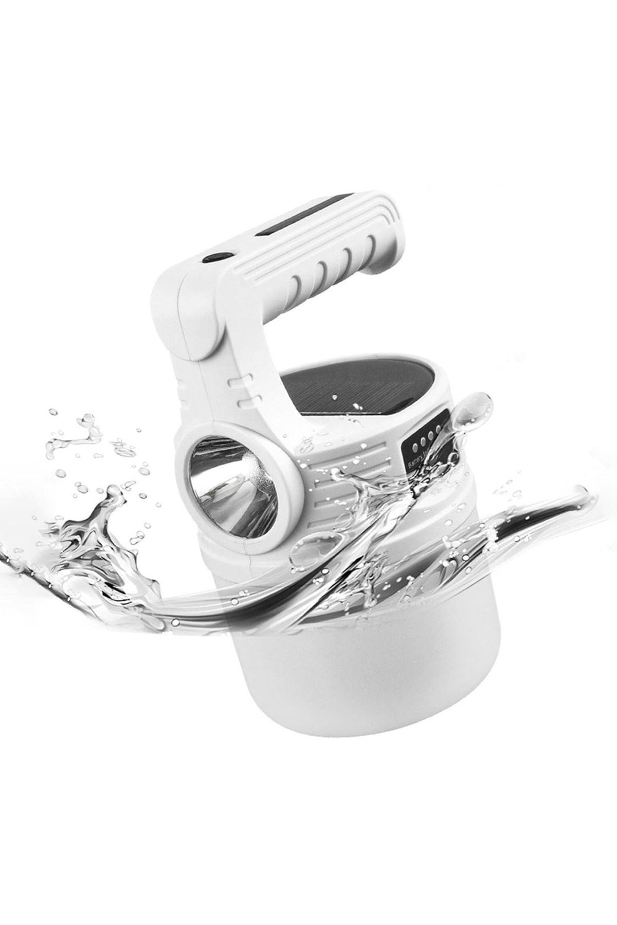 TBL Dekor® LED Güneş Enerjili Kamp Lambası–2000 Lümen Süper Parlak, 5 Aydınlatma Modlu,USB ile Şarj Edilebilir Dış Mekan,Asılabilir Torch El Feneri