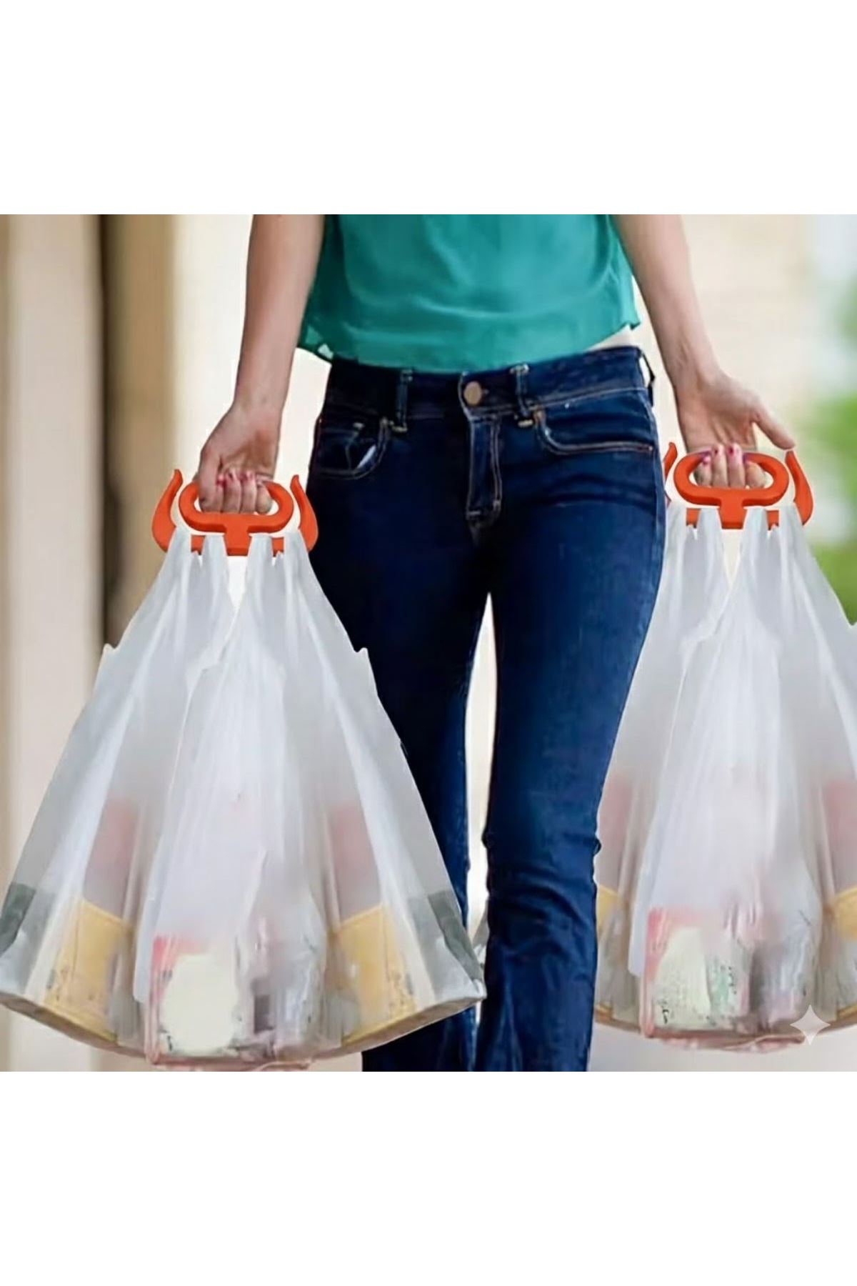 "TBL Dekor® Ergonomik Poşet Taşıma Aparatı – Ağır Yük Taşıyıcı Tutacak, Elden Kesme Yapmayan Kolay Taşıma Kancası, Market ve Alışveriş Çantası Taşıyıc