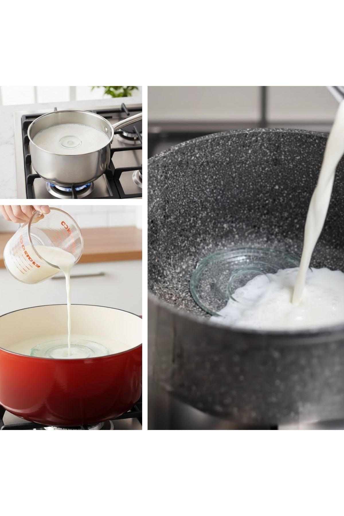 TBL Dekor® Cam Süt Kaynatma ve Taşma Önleyici Aparat – Süt Taşırmaz Güvenli Kaynatma,Isıya Dayanıklı Cam