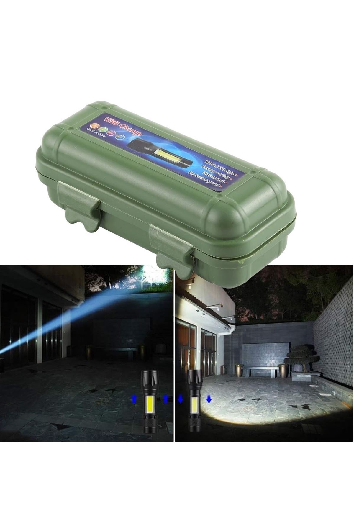 TBL Dekor® Kutulu Mini El Feneri – Taşınabilir LED Kamp ve Acil Durum El Lambası Plastik Gövde