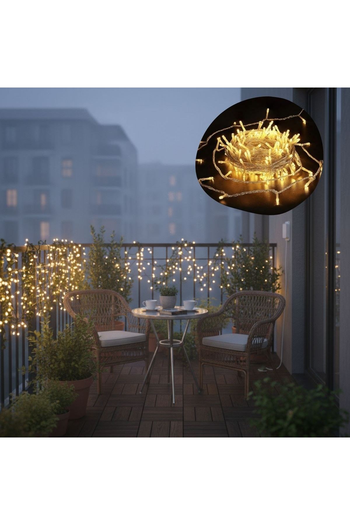 TBL Dekor® Günışığı Renk 5 Farklı Işık Modlu 10 Metre Eklemeli Dekor Boncuk Model Dekoratif Led