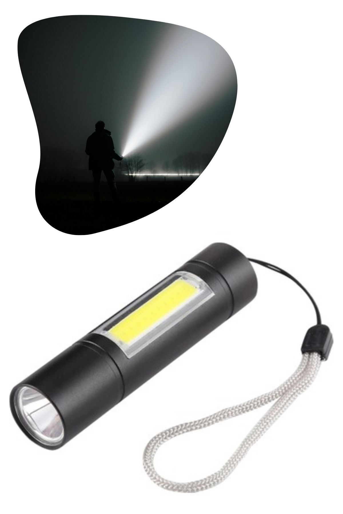 TBL Dekor® Kutulu Mini El Feneri – Taşınabilir LED Kamp ve Acil Durum El Lambası Plastik Gövde