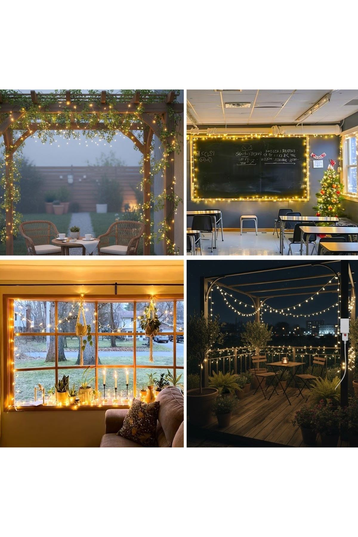 TBL Dekor® Günışığı Renk 5 Farklı Işık Modlu 10 Metre Eklemeli Dekor Boncuk Model Dekoratif Led