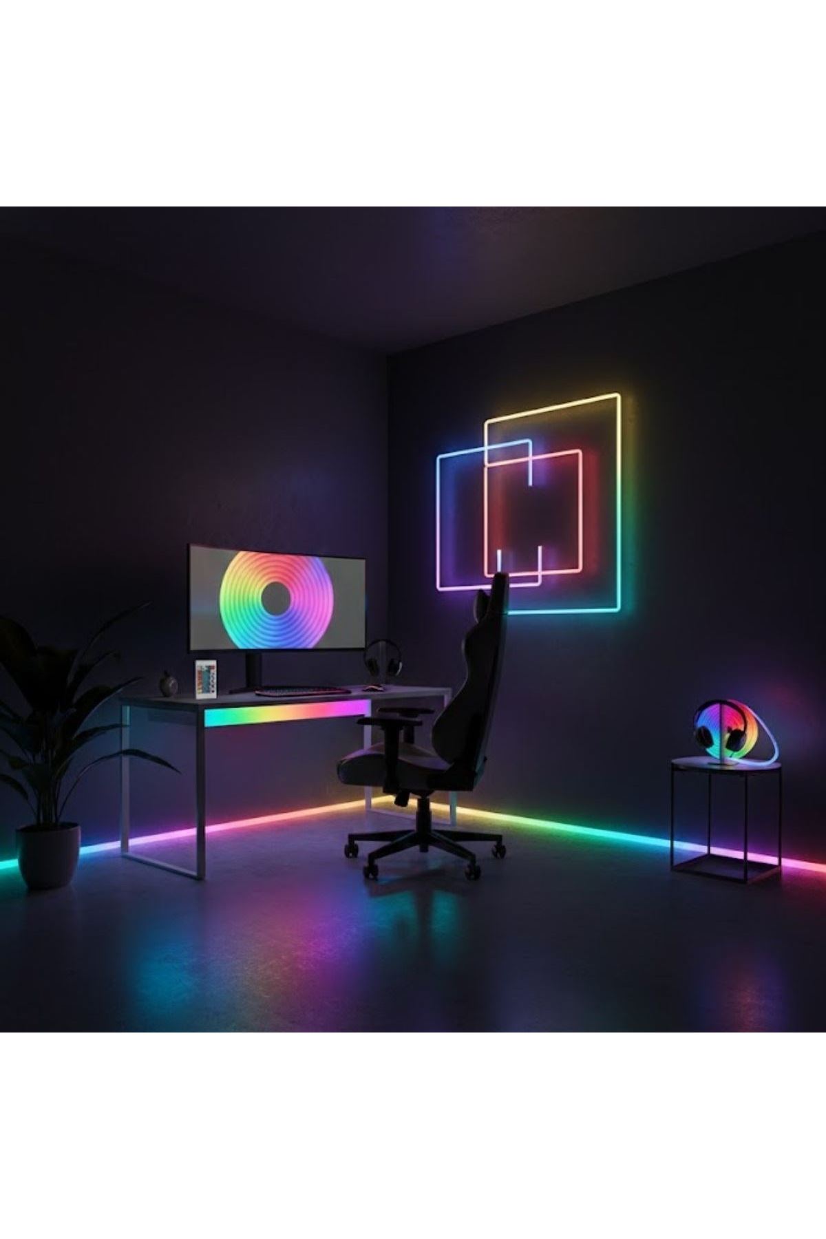 3 Metre Neon LED Işık – Esnek Dekoratif Ortam ve Oda Aydınlatması