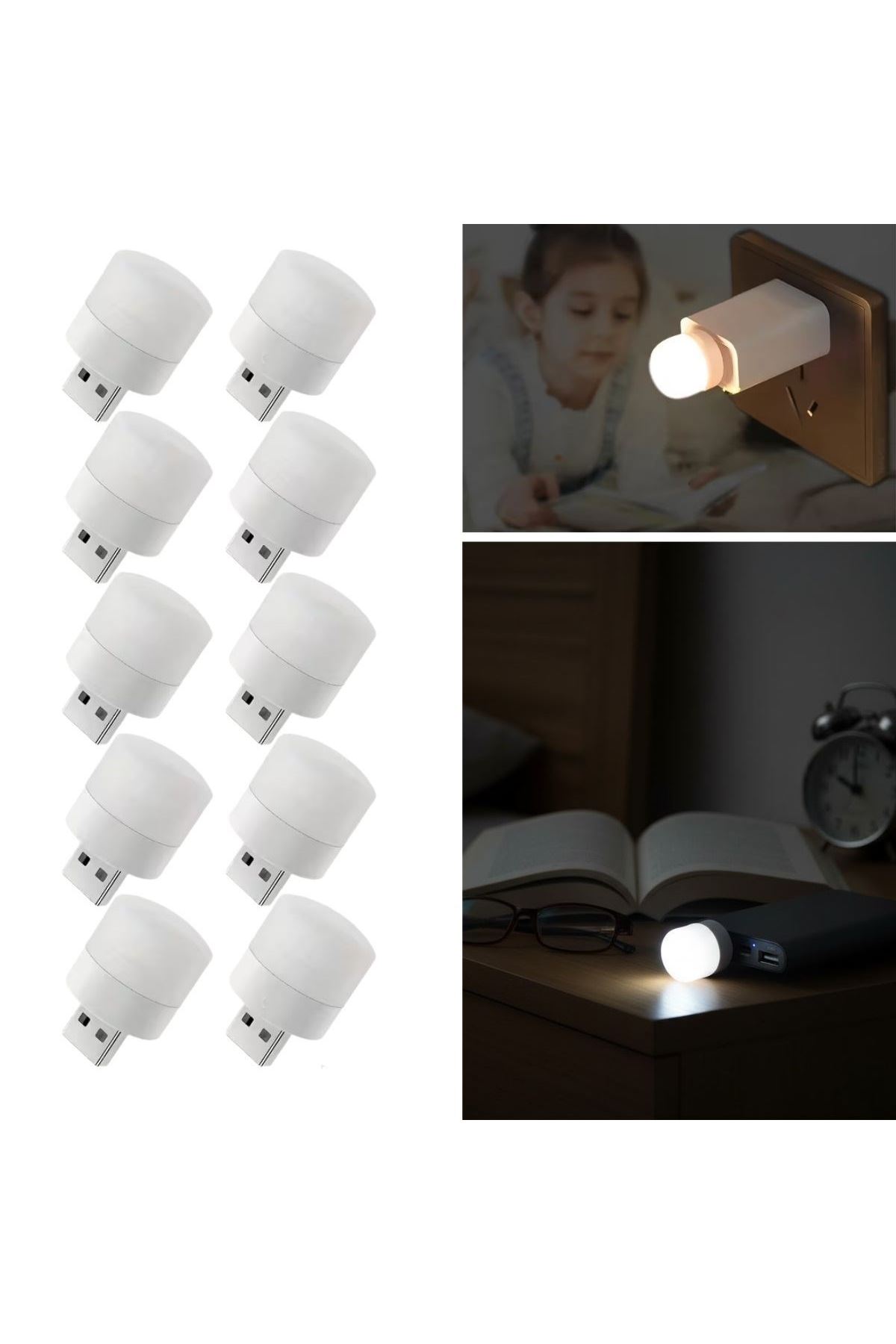 TBL Dekor® USB Mini Top LED 10’lu Aydınlatma Seti – Sıcak Renkli Gece Lambası, Enerji Tasarruflu Mikro LED Işıklar