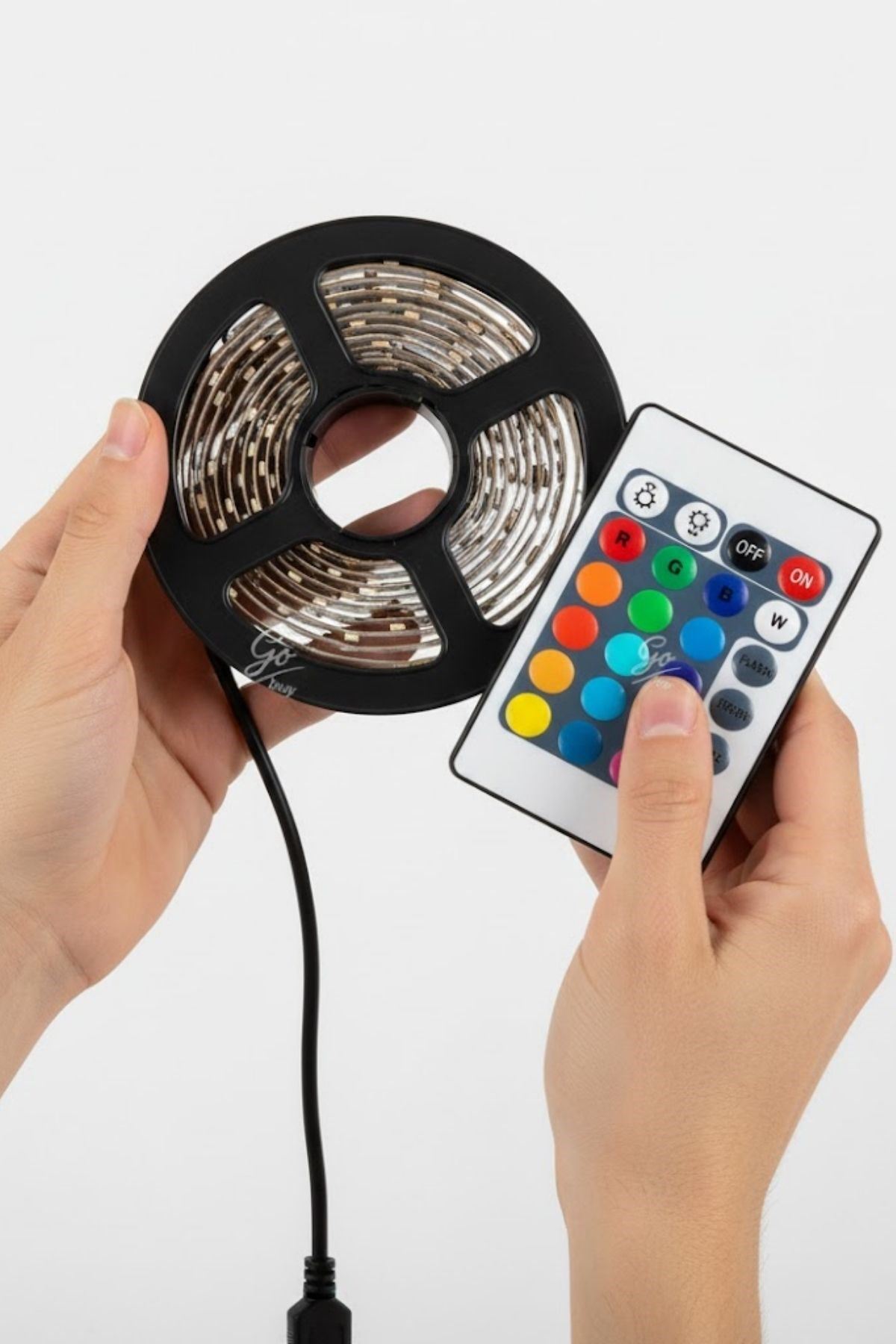 2 Metre Kumandalı USB LED Şerit Işık – Renk Ayarlı Dekoratif Ortam ve Ambiyans Aydınlatması