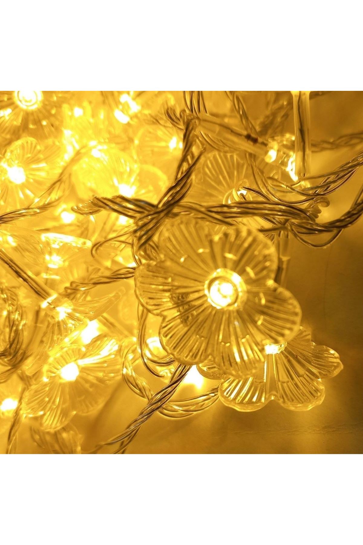 Çiçek Desenli 3.5 Metre USB LED Işık – 20 LED’li Dekoratif Ortam Aydınlatması