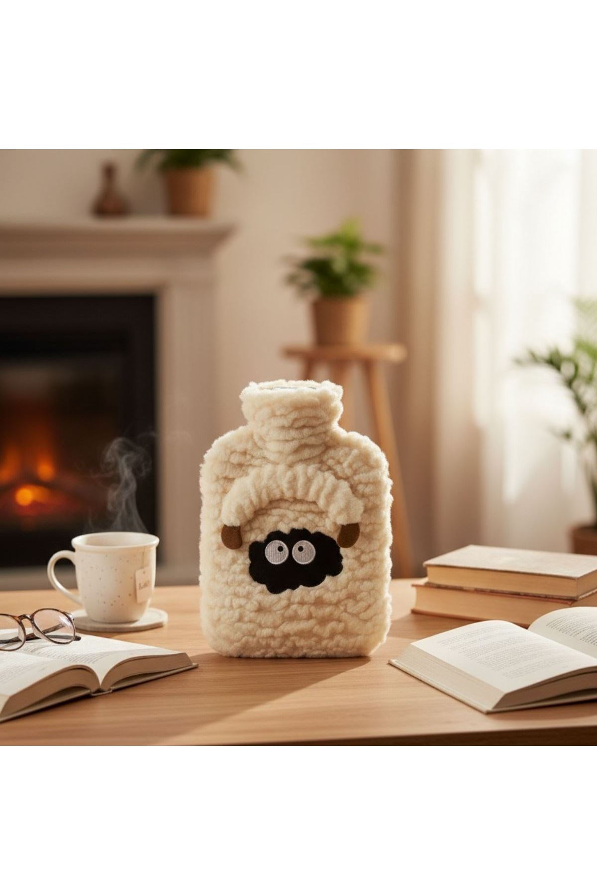 Kuzucuk Figürlü Peluş Sıcak Su Torbası 1 Lt – Yumuşak Kılıf, Uzun Süre Sıcak Tutan Termal Su Torbası