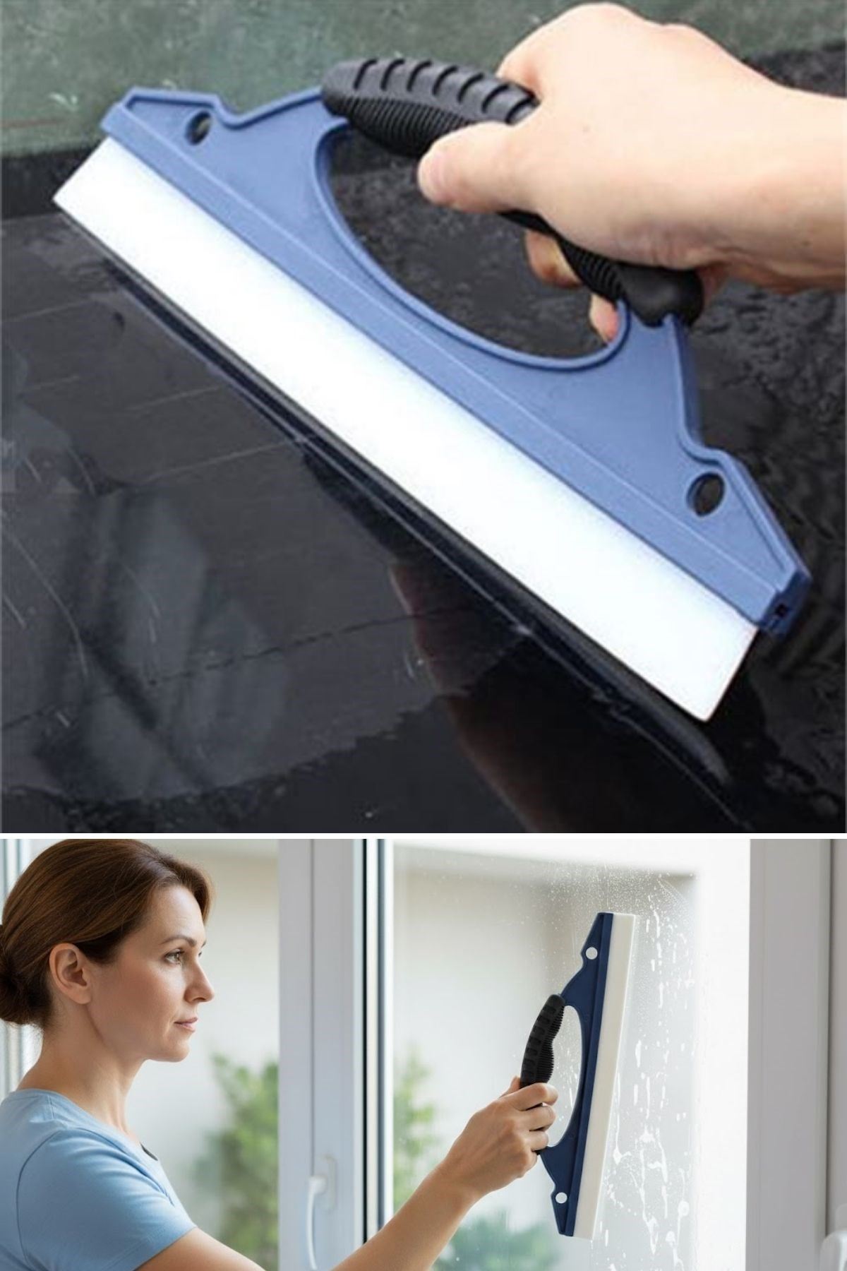 Çok Amaçlı Cam Çekçeği–Araç Camı, Duşakabin, Fayans ve Ayna İçin Leke Temizleme Aparatı