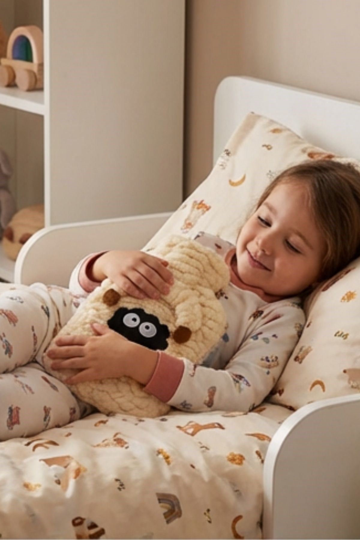 Kuzucuk Figürlü Peluş Sıcak Su Torbası 1 Lt – Yumuşak Kılıf, Uzun Süre Sıcak Tutan Termal Su Torbası