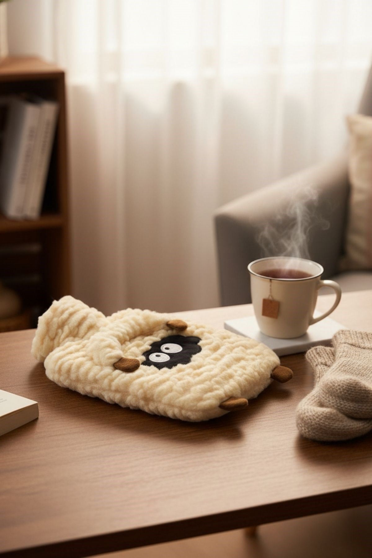 Kuzucuk Figürlü Peluş Sıcak Su Torbası 1 Lt – Yumuşak Kılıf, Uzun Süre Sıcak Tutan Termal Su Torbası