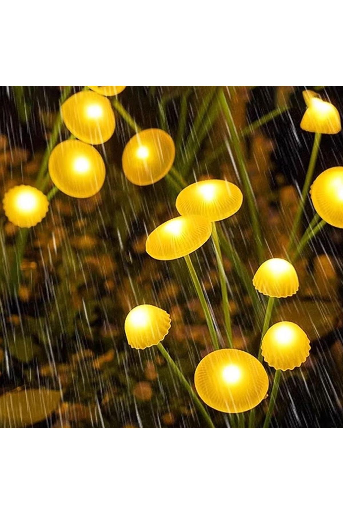 2 Adet Plastik Mantar Solar Bahçe Lambası – Güneş Enerjili LED Dış Mekan Aydınlatma, Otomatik Sensörlü Dekoratif Bahçe Işığı