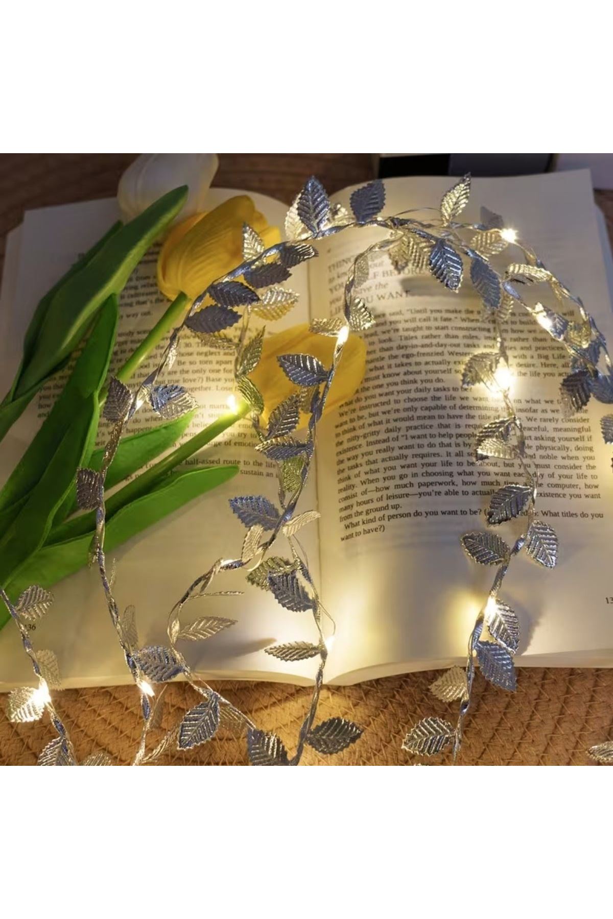 3 Metre Yaldızlı Gümüş LED Işık – Dekoratif Ortam ve Yılbaşı Aydınlatması