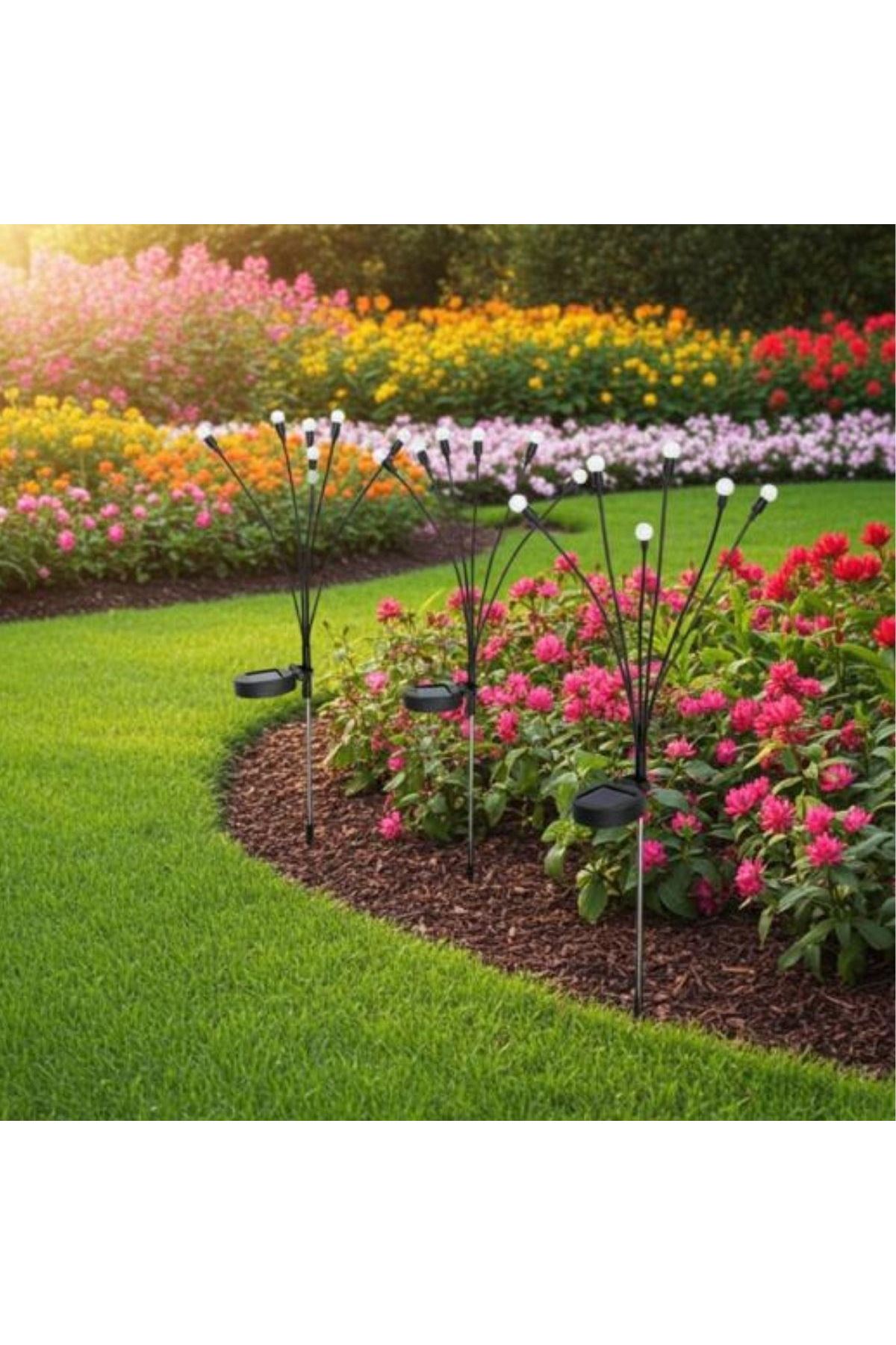 2 Adet Güneş Enerjili Plastik Bahçe Lambası – LED Dış Mekan Top Aydınlatma, Otomatik Açılıp Kapanan Solar Işık