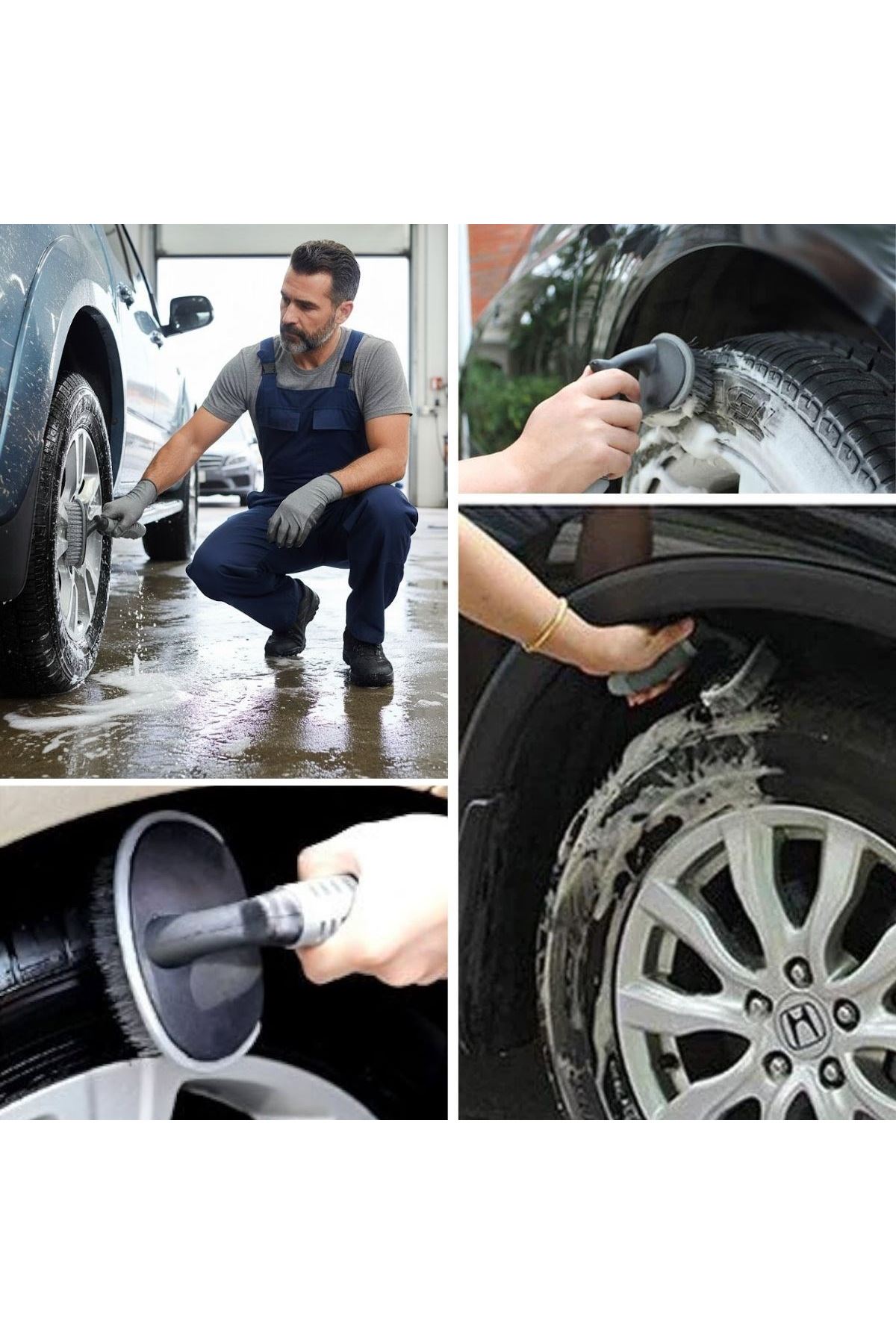 Çok Amaçlı Araç Temizlik Fırçası – Oto İç ve Dış Yüzeyler, Koltuk, Halı, Torpido ve Jant İçin Ergonomik Temizlik Fırçası