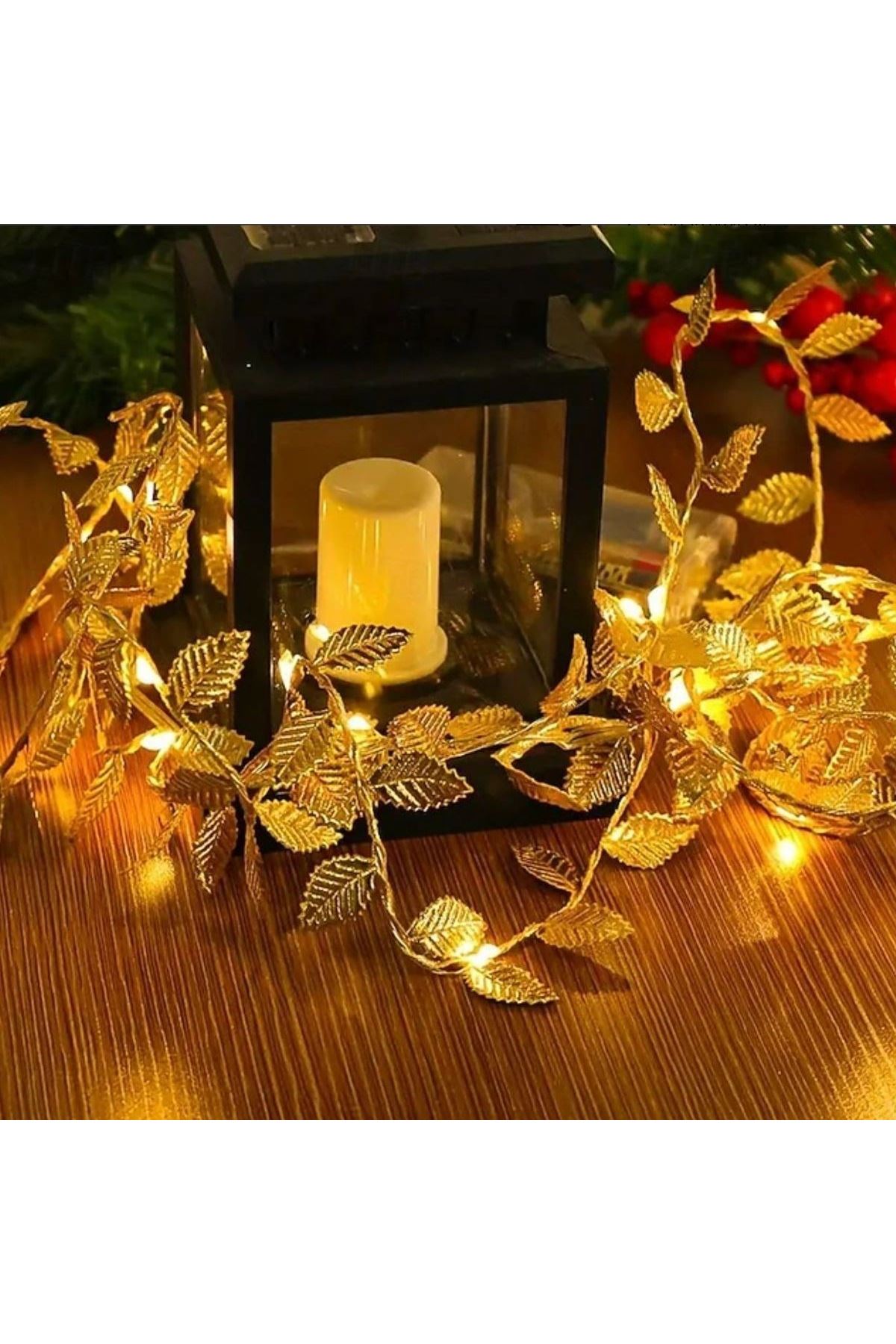 3 Metre Yaldızlı Gold LED Işık – Dekoratif Ortam ve Yılbaşı Aydınlatması