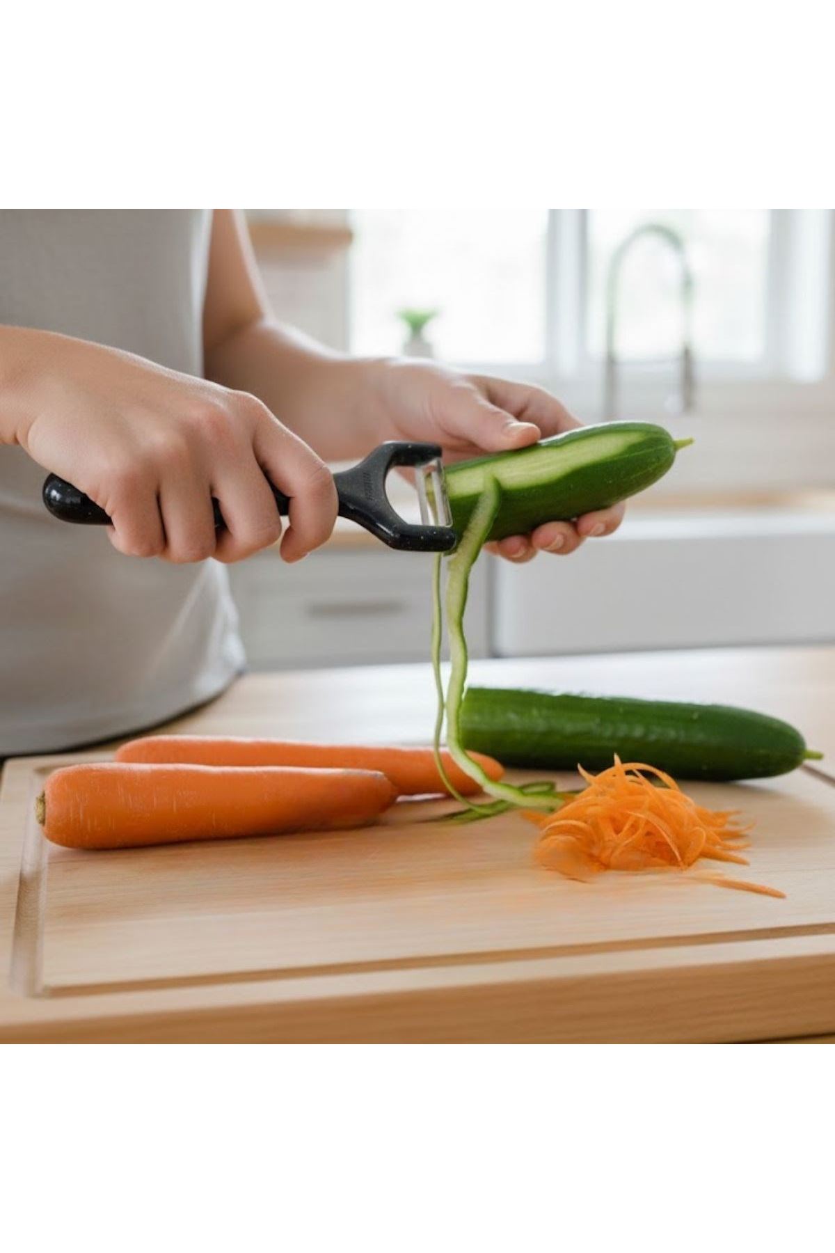 Solingen Çelik Küçük Boy Meyve Sebze Soyacak – Keskin Paslanmaz Soyucu Aparat