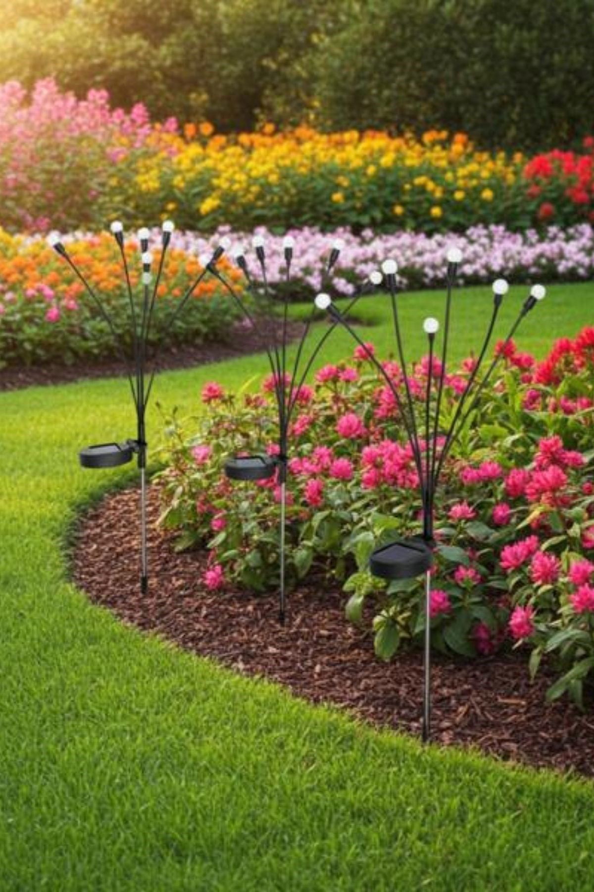 2 Adet Güneş Enerjili Plastik Bahçe Lambası – LED Dış Mekan Top Aydınlatma, Otomatik Açılıp Kapanan Solar Işık