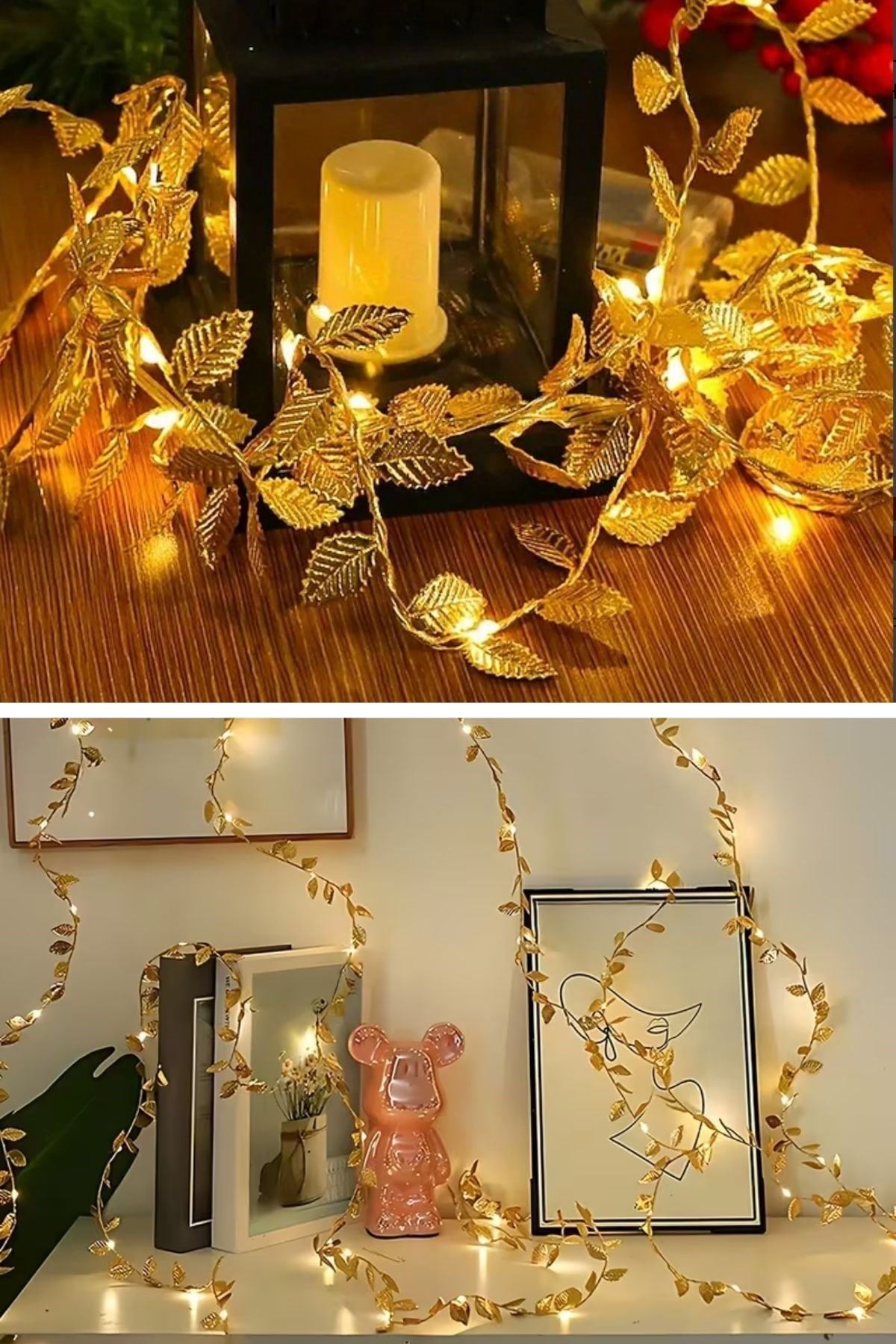 3 Metre Yaldızlı Gold LED Işık – Dekoratif Ortam ve Yılbaşı Aydınlatması