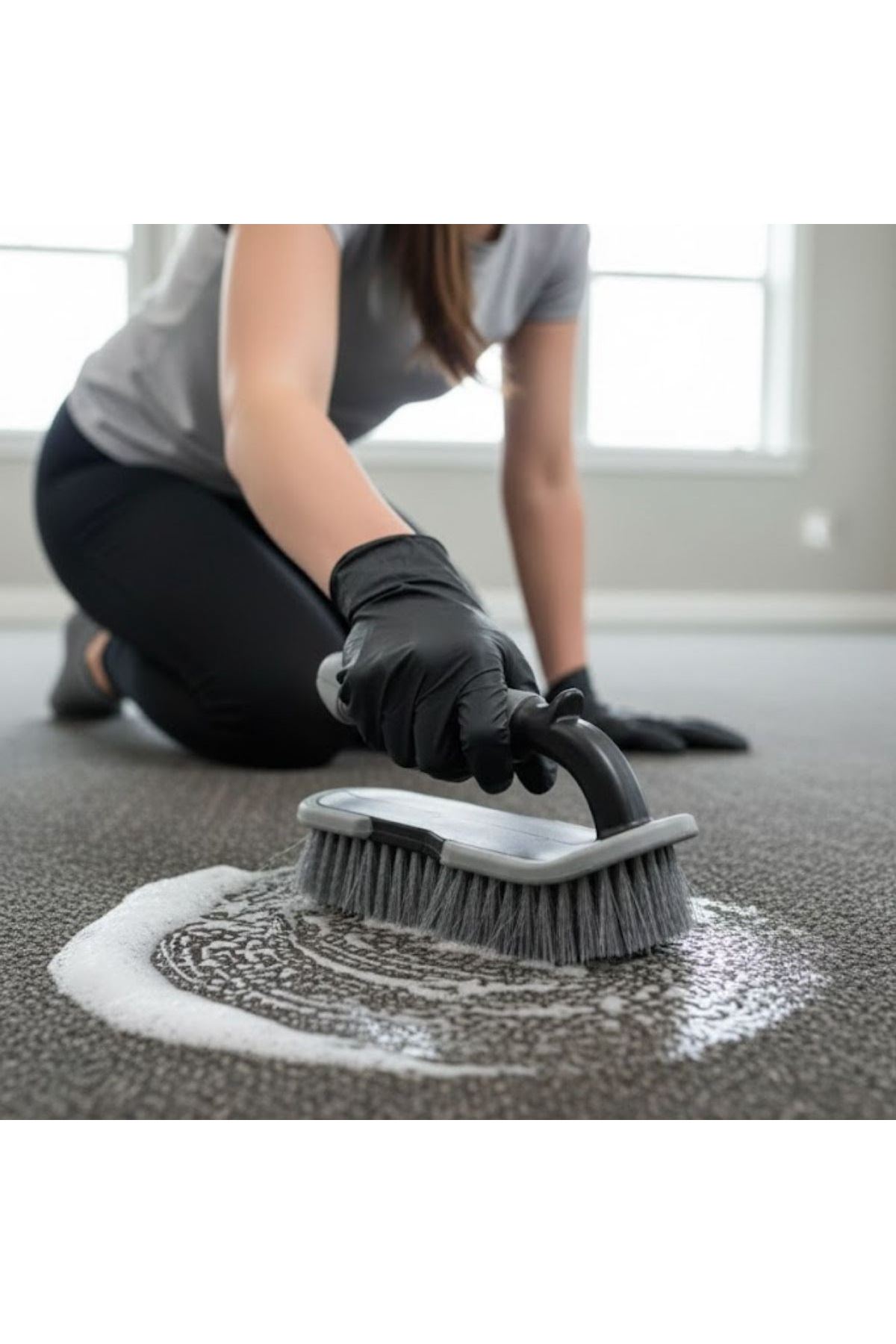 Saplı Halı, Koltuk ve Araç Temizlik Fırçası – Çok Amaçlı İç & Dış Oto, Ev ve Ofis Kullanımı İçin Ergonomik Temizlik Aparatı