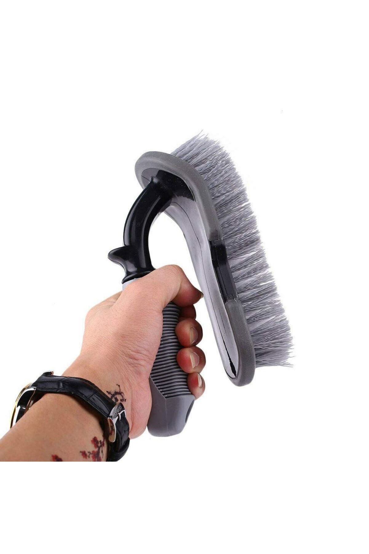 Saplı Halı, Koltuk ve Araç Temizlik Fırçası – Çok Amaçlı İç & Dış Oto, Ev ve Ofis Kullanımı İçin Ergonomik Temizlik Aparatı