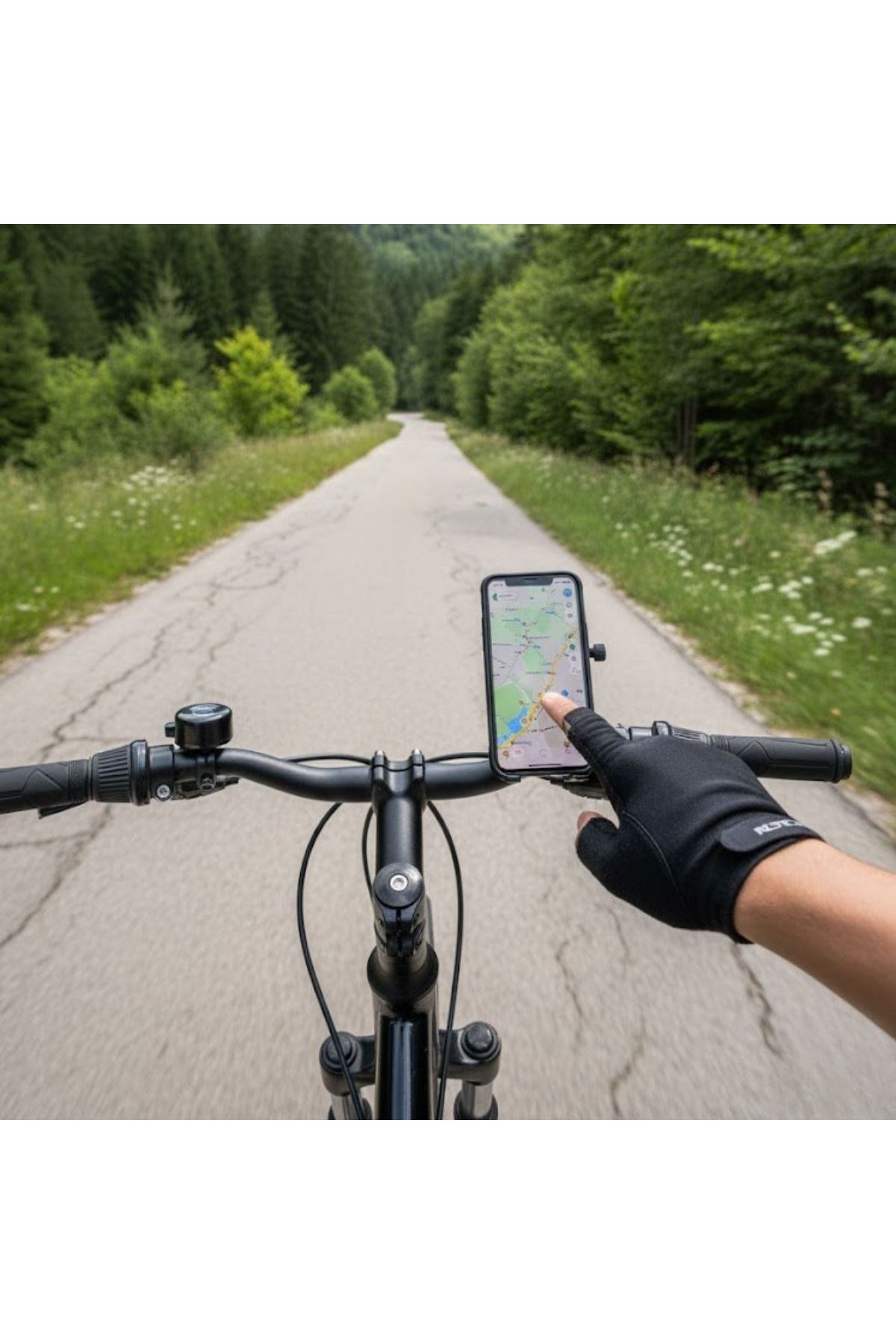 Evrensel Motosiklet Telefon Tutucu – Kaymaz, Kilitlenebilir Güvenli Tutuşlu, 360° Ayarlanabilir Gidon Bağlantılı Akıllı Telefon Aparatı