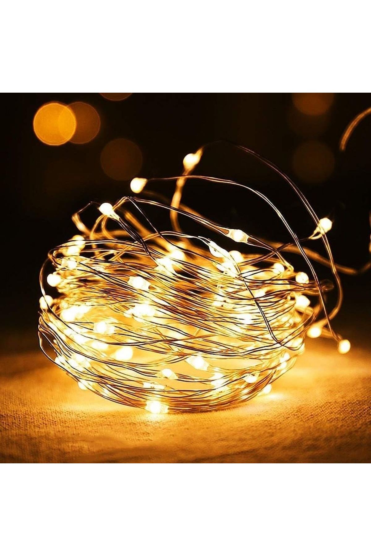 Sarı Peri LED Flaşlı Işık – 3 Metre Dekoratif Oda ve Organizasyon Aydınlatması