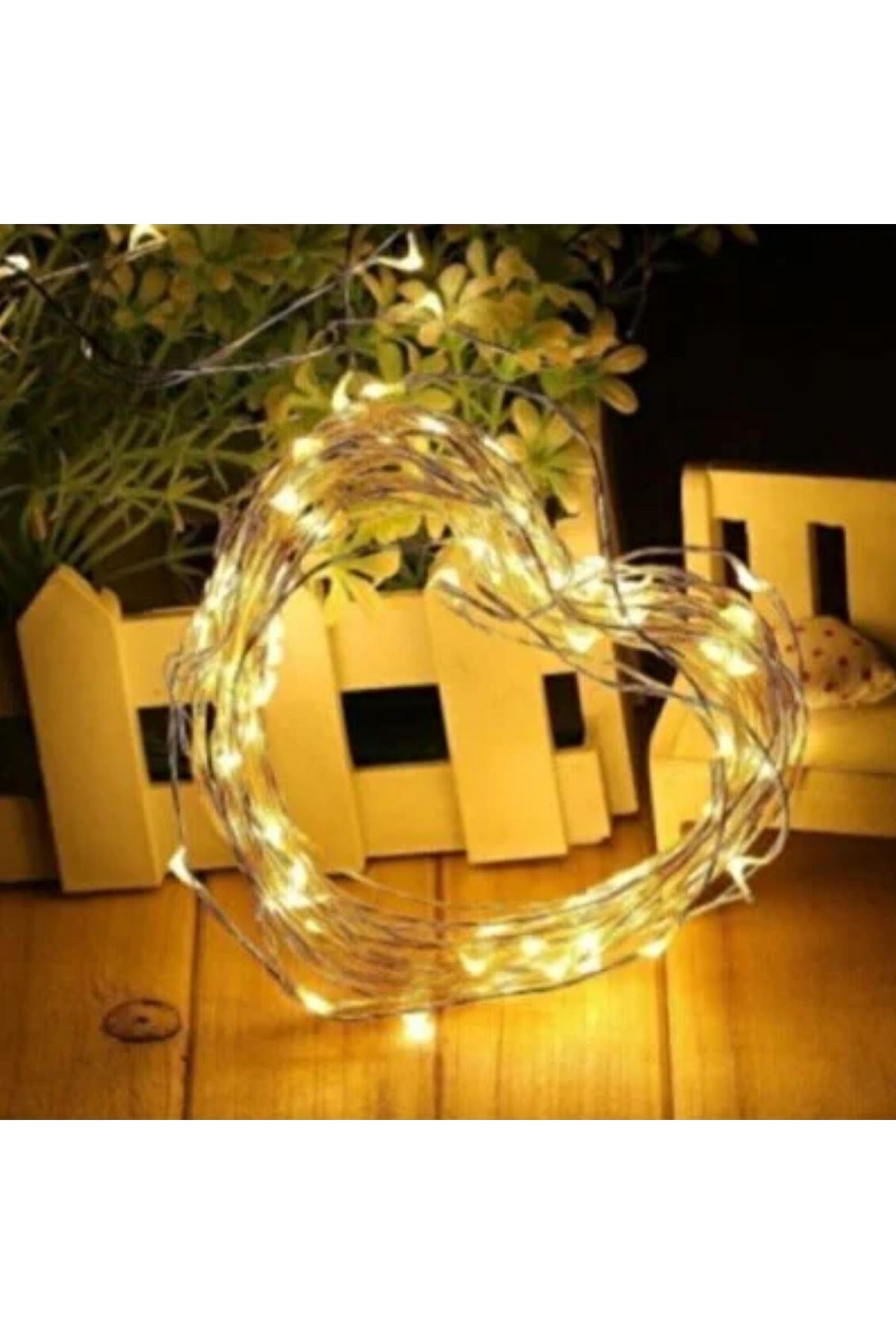 Sarı Peri LED Flaşlı Işık – 3 Metre Dekoratif Oda ve Organizasyon Aydınlatması